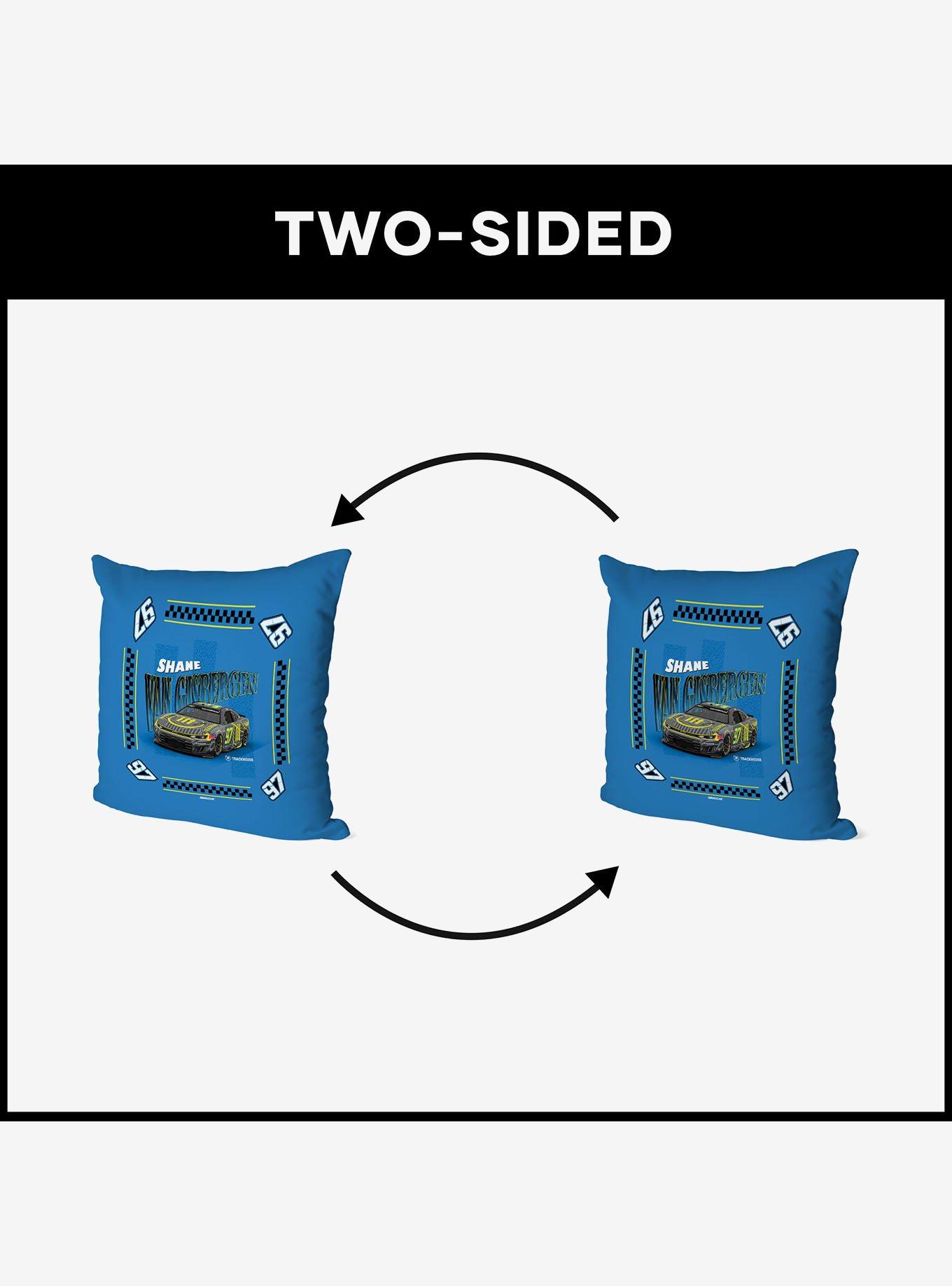 NASCAR Shane Van Gisbergen Whimsical Checks Throw Pillow, , alternate