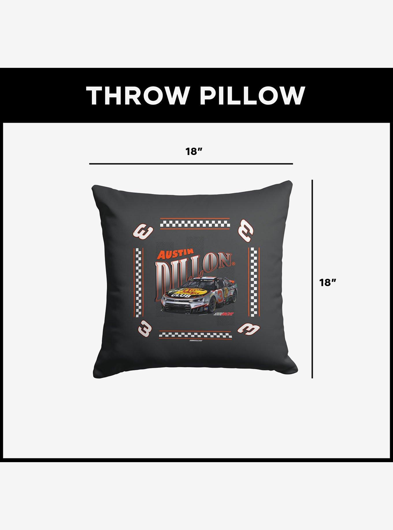 NASCAR Austin Dillon Whimsical Checks Throw Pillow, , alternate