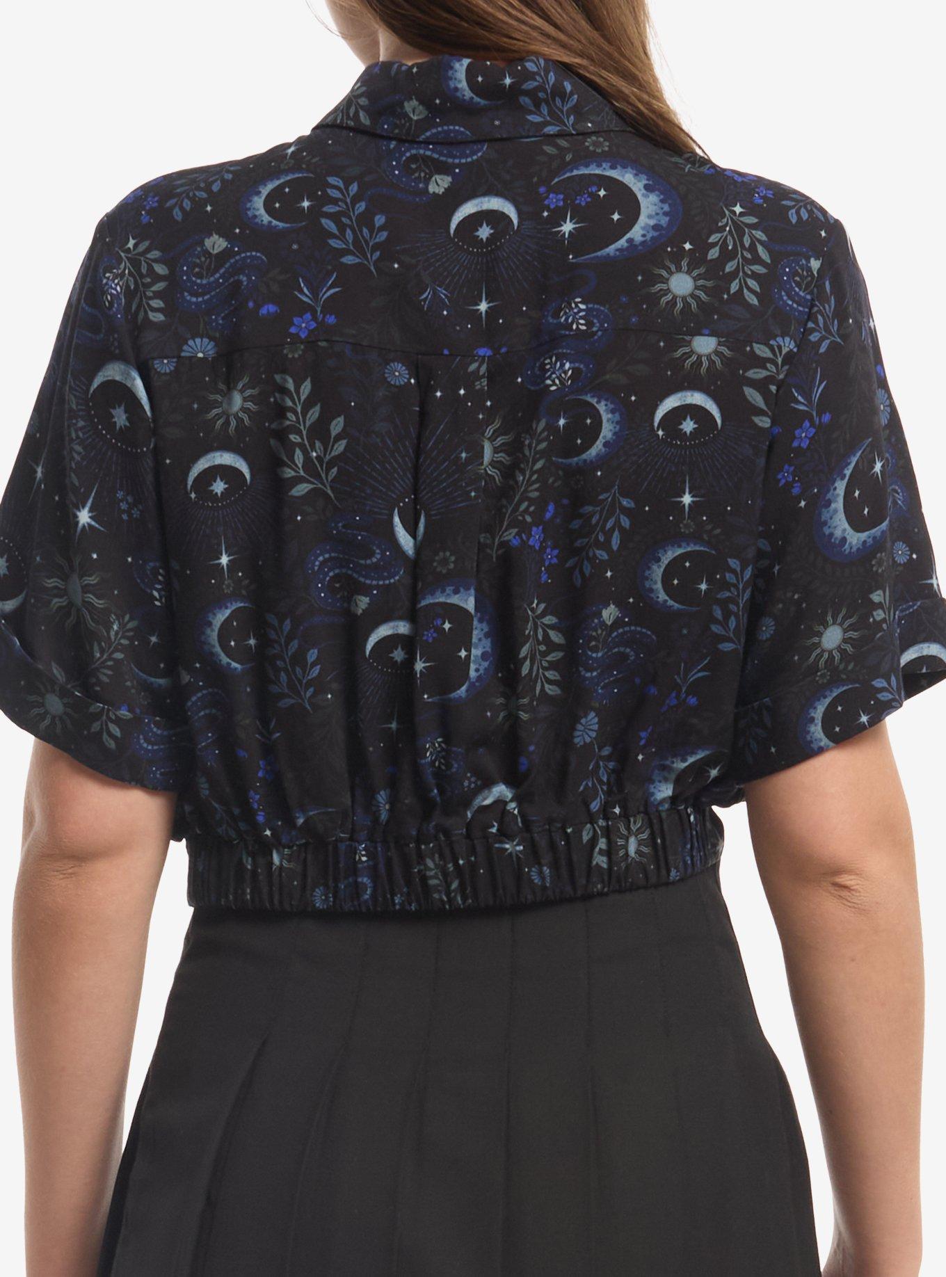 Cosmic Aura Celestial Snake Girls Woven Button-Up, MULTI, alternate - view 3