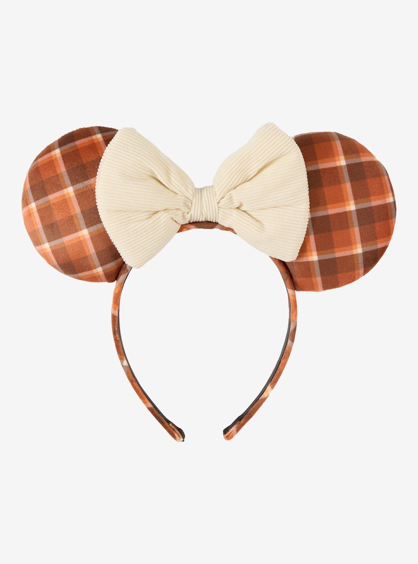 Disney Minnie Mouse Fall Plaid Mouse Ear Headband, , hi-res