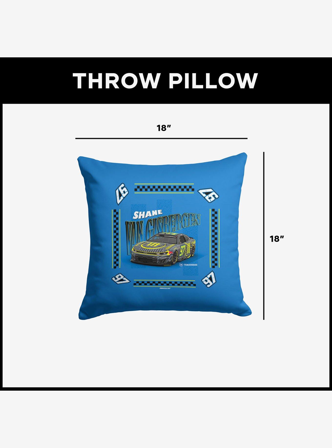 NASCAR Shane Van Gisbergen Whimsical Checks Throw Pillow, , alternate