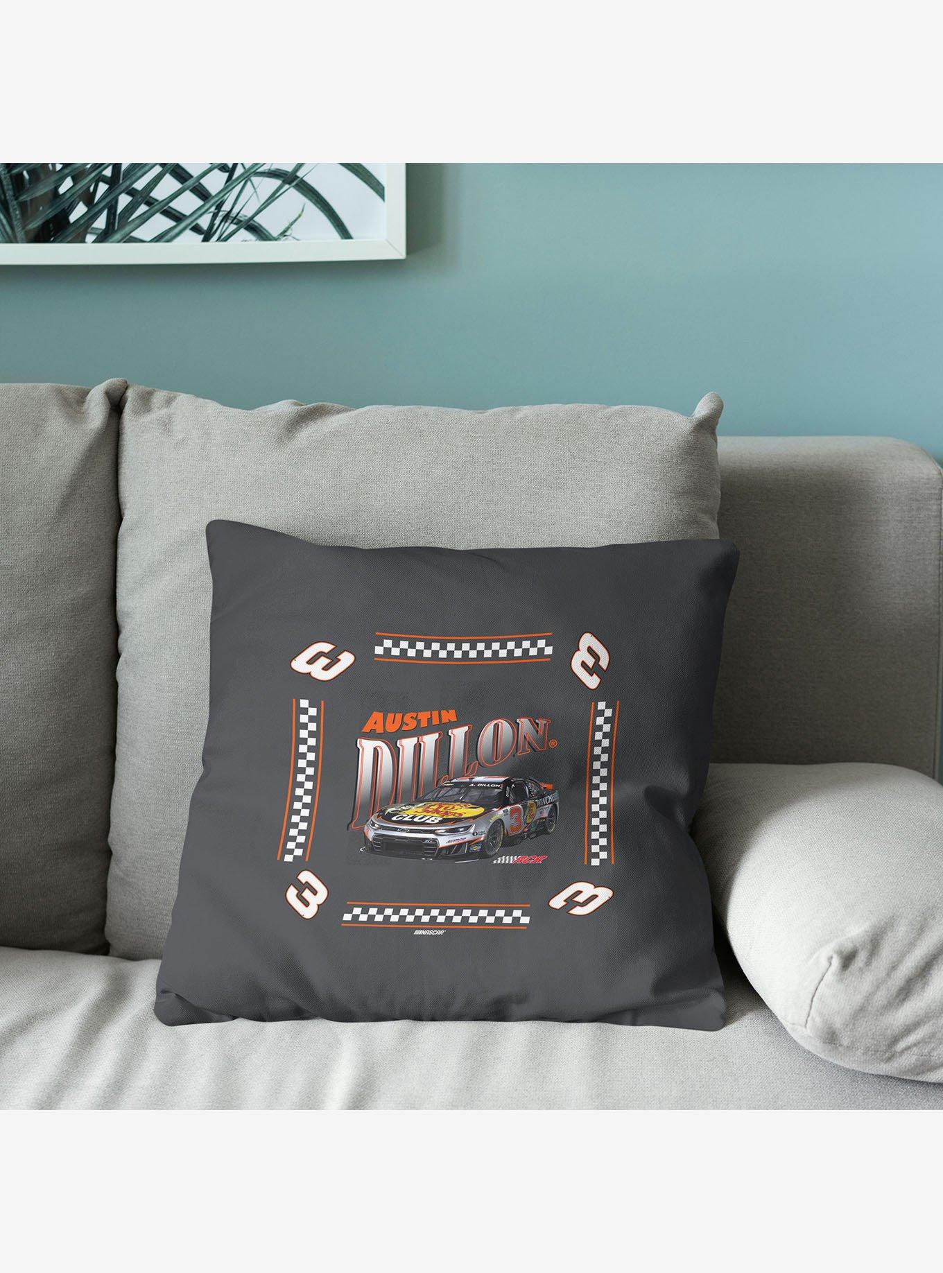 NASCAR Austin Dillon Whimsical Checks Throw Pillow, , alternate