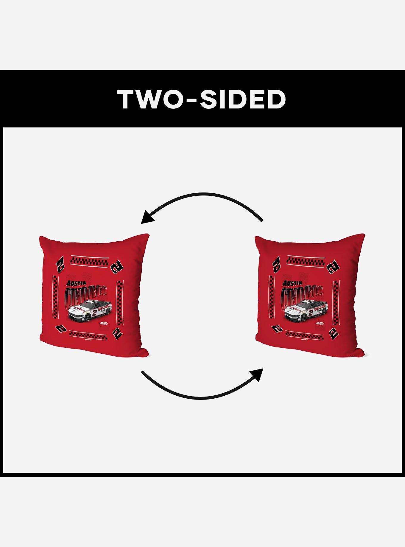 NASCAR Austin Cindric Whimsical Checks Throw Pillow, , alternate