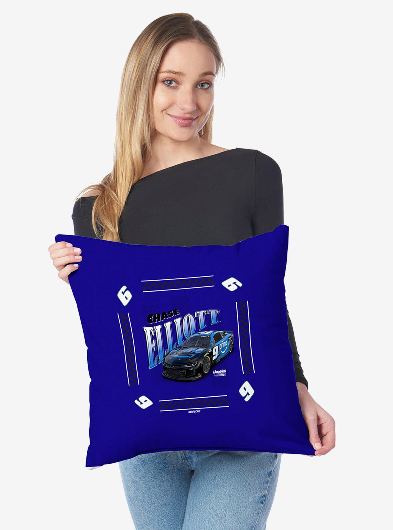 NASCAR Chase Elliott Prime Whimsical Checks Throw Pillow