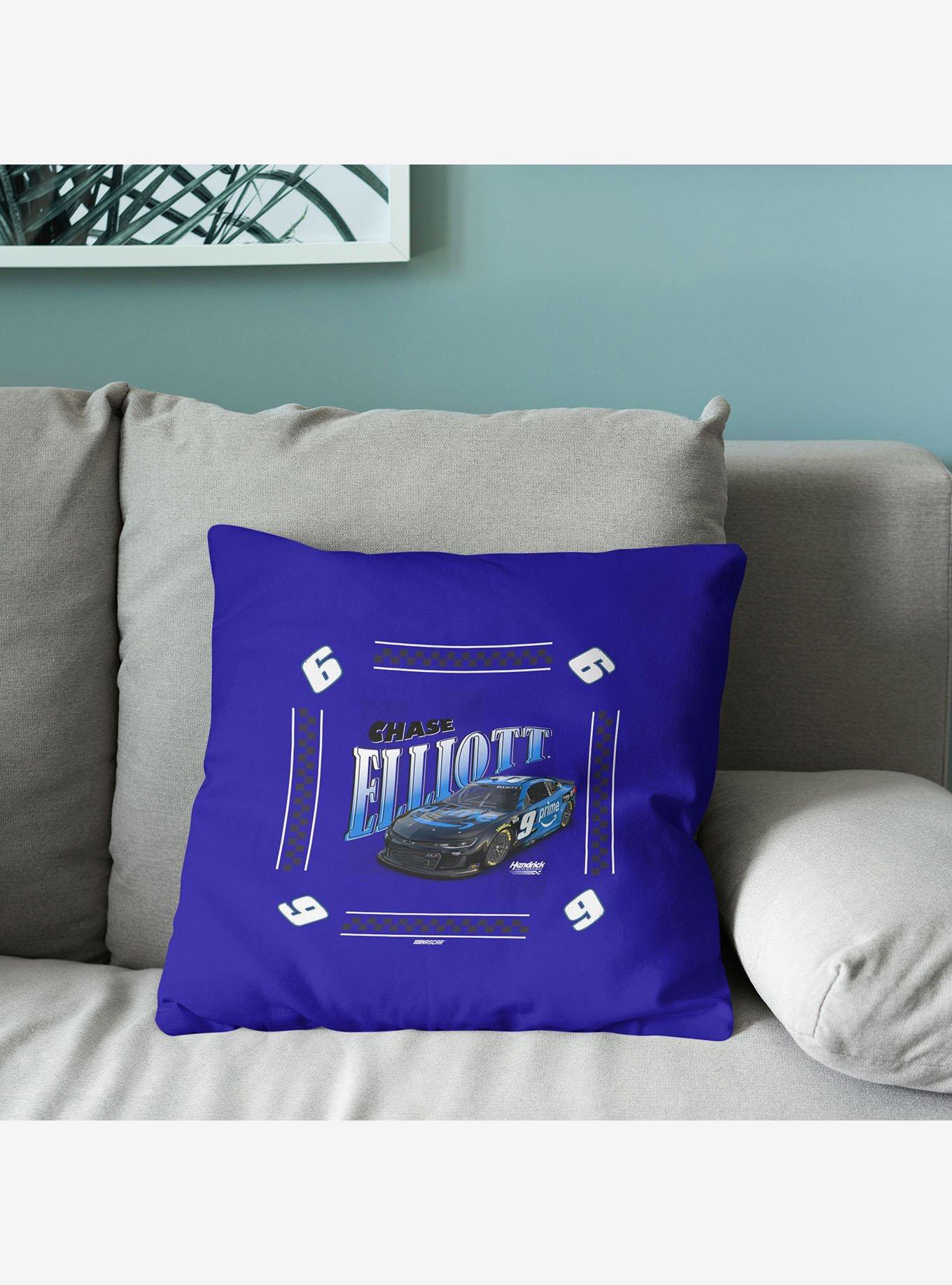NASCAR Chase Elliott Prime Whimsical Checks Throw Pillow, , alternate