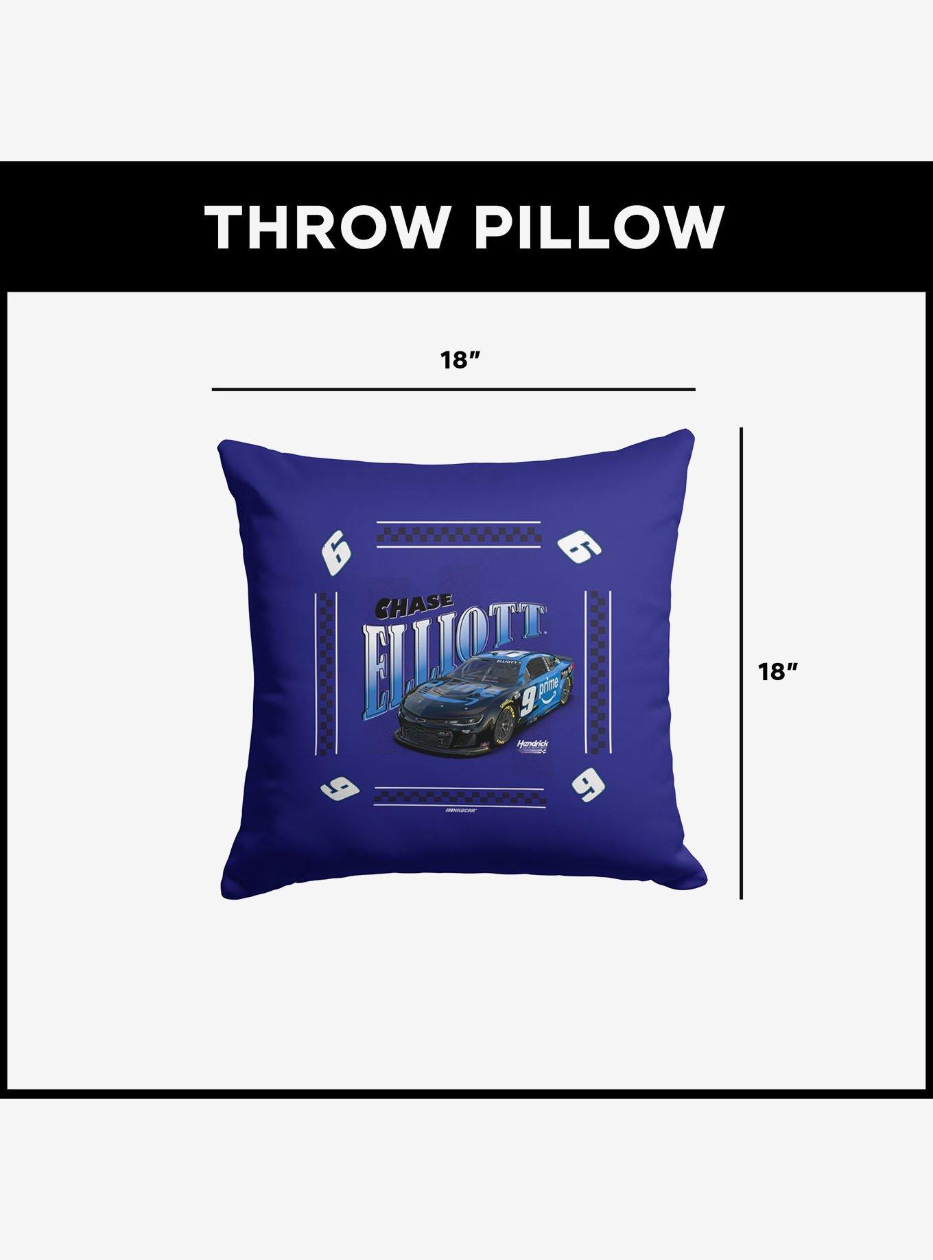 NASCAR Chase Elliott Prime Whimsical Checks Throw Pillow, , alternate