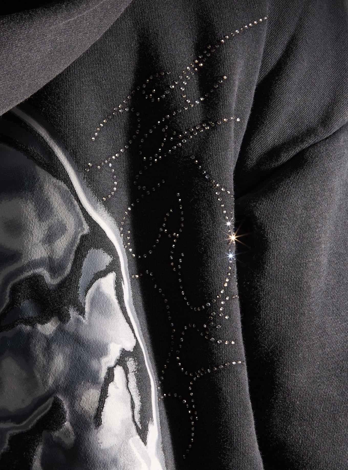 Social Collision Skeleton Cyber Sigil Rhinestone Girls Hoodie, MULTI, alternate - view 4