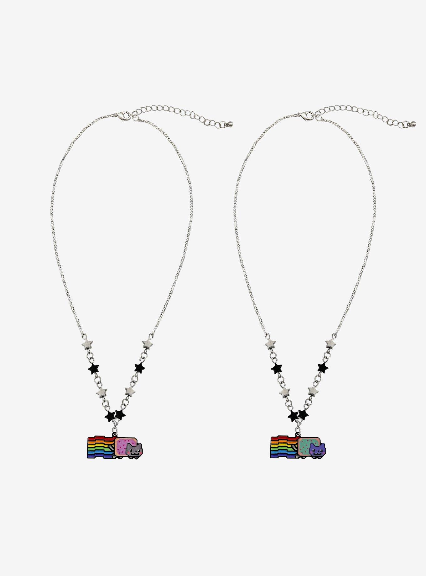 Nyan Cat Rainbow Best Friend Necklace Set, , hi-res