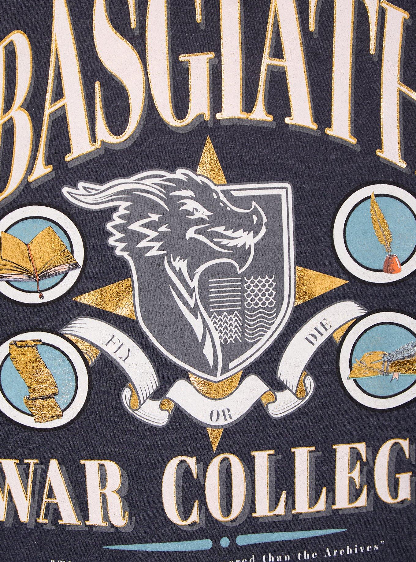 Fourth Wing Basgiath War College Zippered Hoodie - BoxLunch Exclusive, NAVY, alternate - view 4