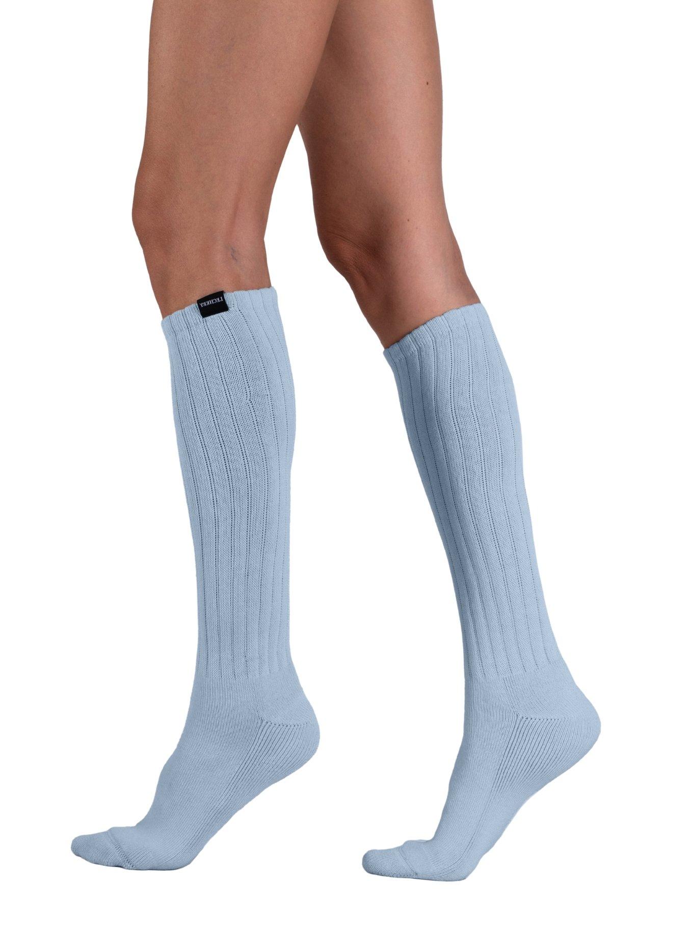LECHERY Powder Blue Scrunch Slouchy Socks