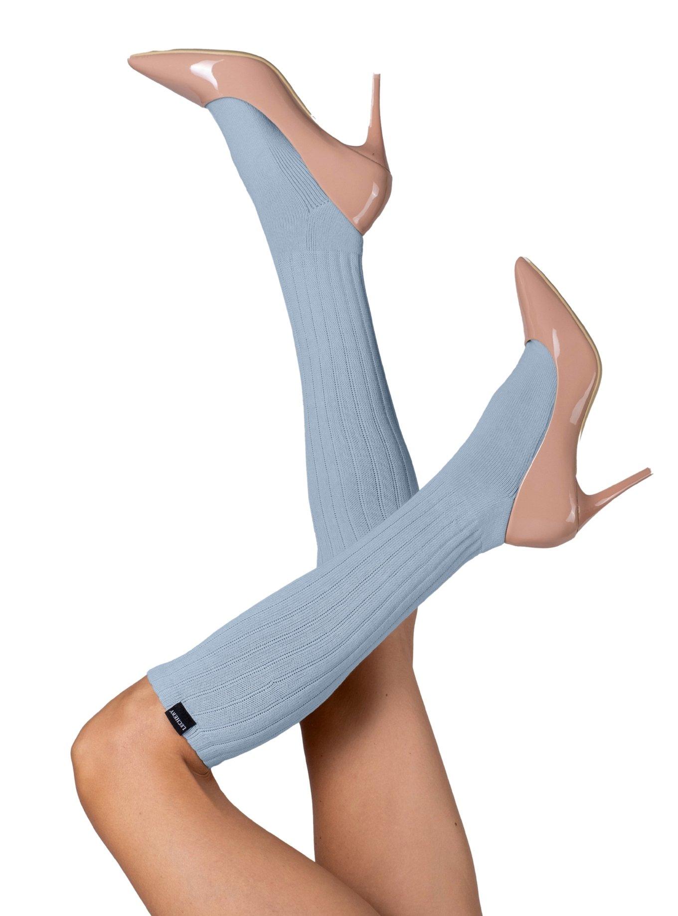 LECHERY Powder Blue Scrunch Slouchy Socks