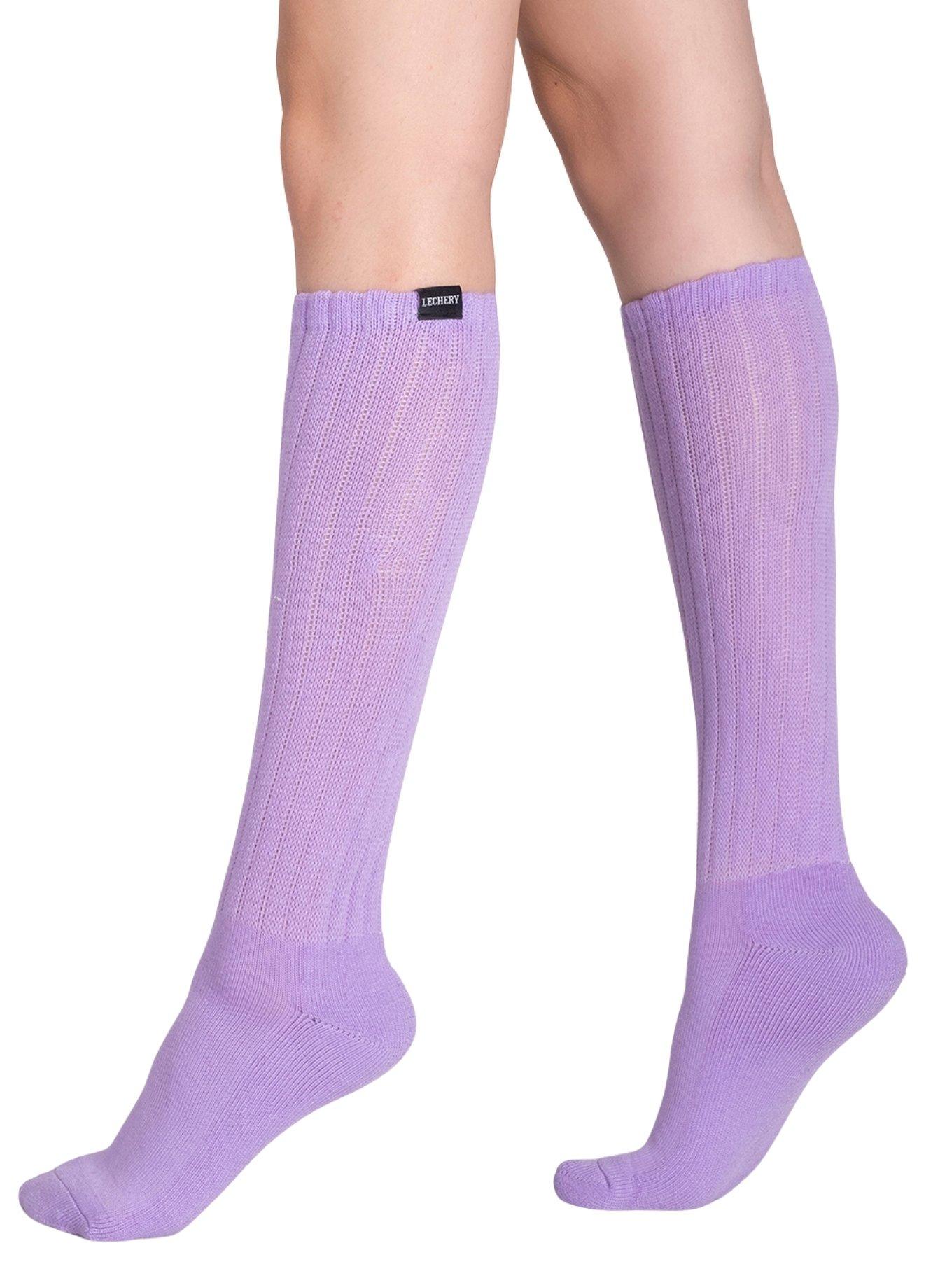 LECHERY Lilac Scrunch Scrunch Slouchy Socks, , hi-res