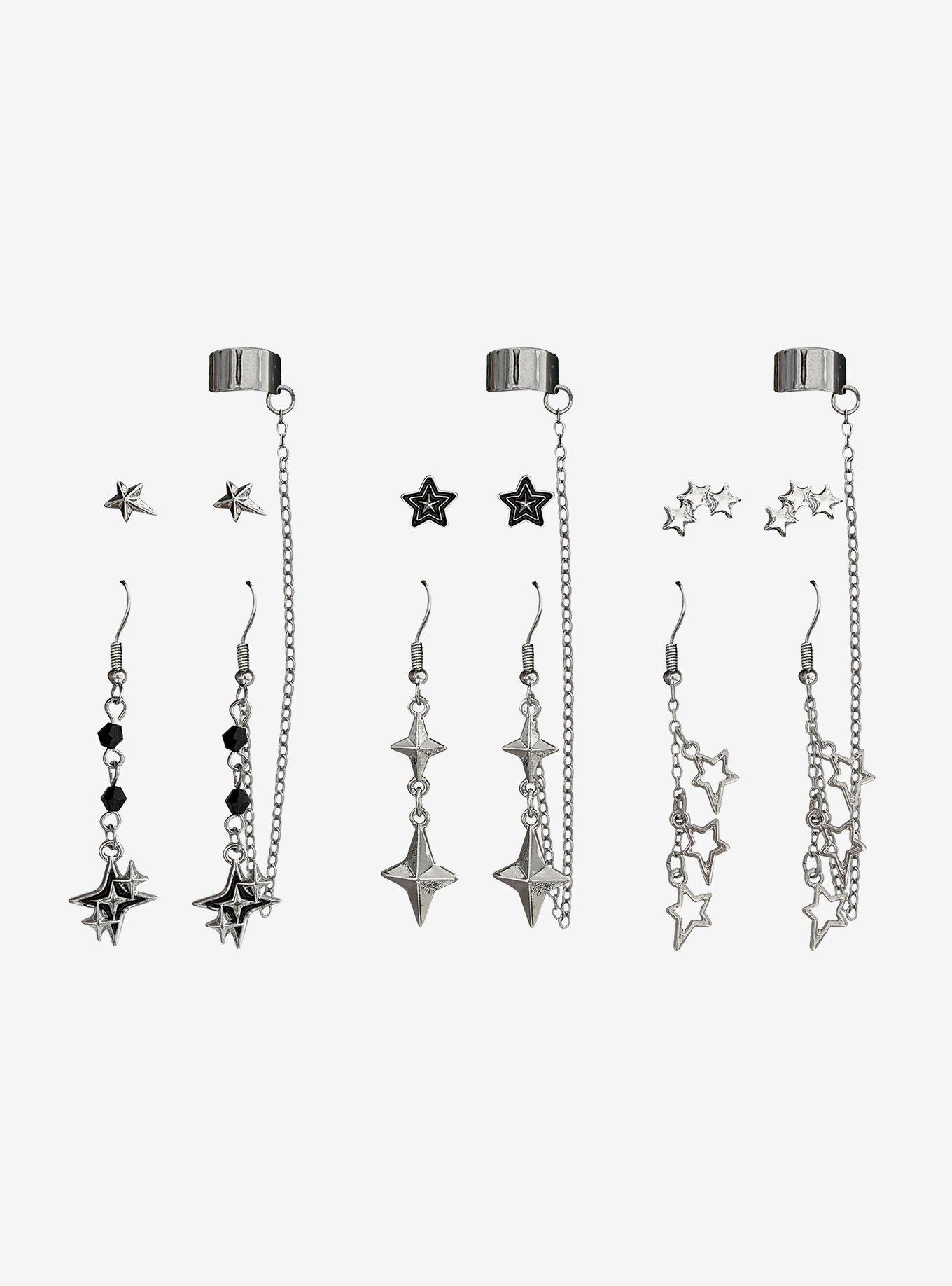 Social Collision Star Cluster Cuff Earring Set, , hi-res