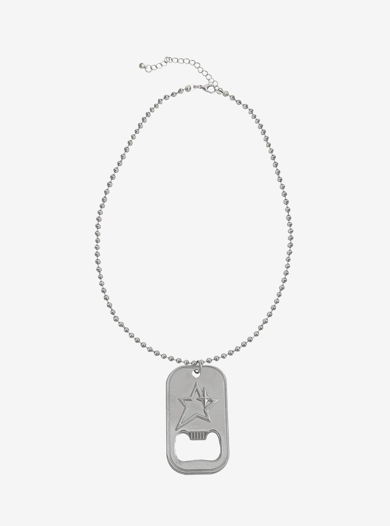 Social Collision Star Bottle Opener Dog Tag Necklace, , hi-res