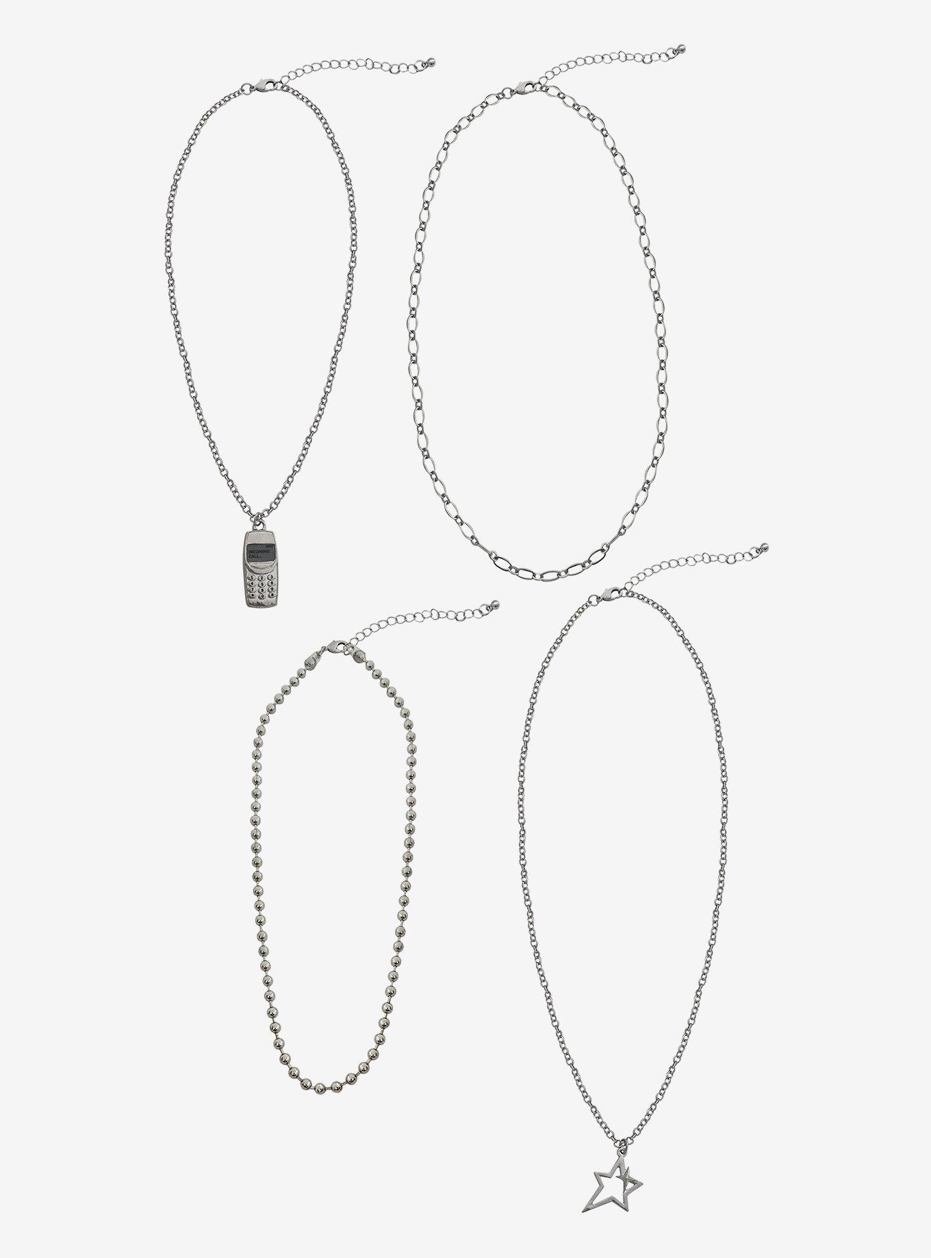 Social Collision Phone Star Necklace Set, , hi-res