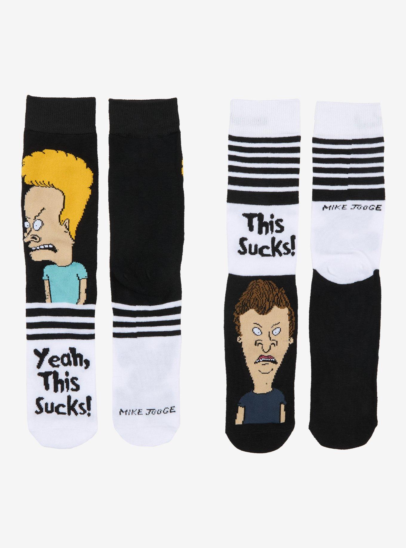 Beavis And Butt-Head This Sucks Crew Socks 2 Pair, , hi-res