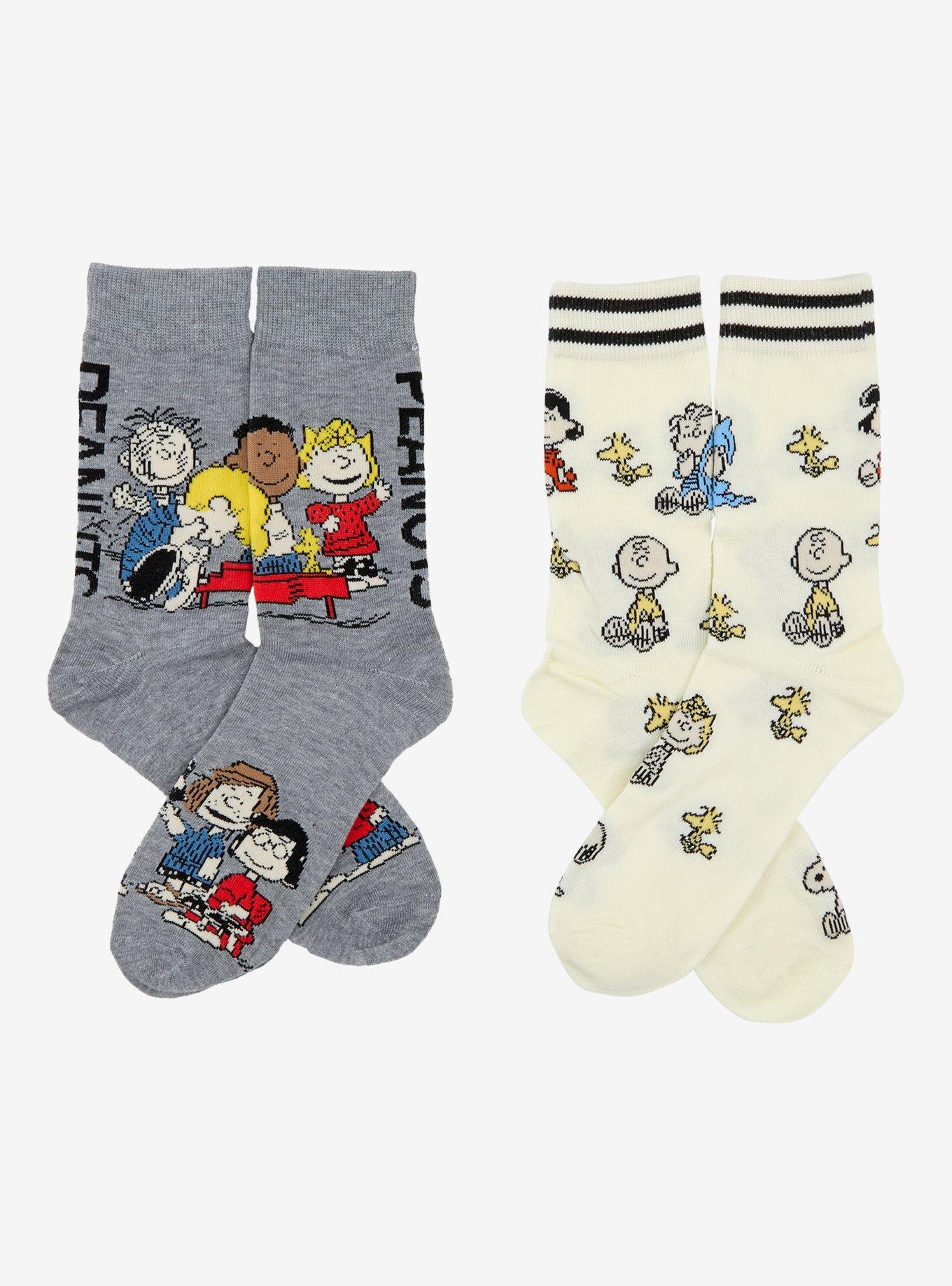 Peanuts Characters Crew Socks 2 Pair, , hi-res