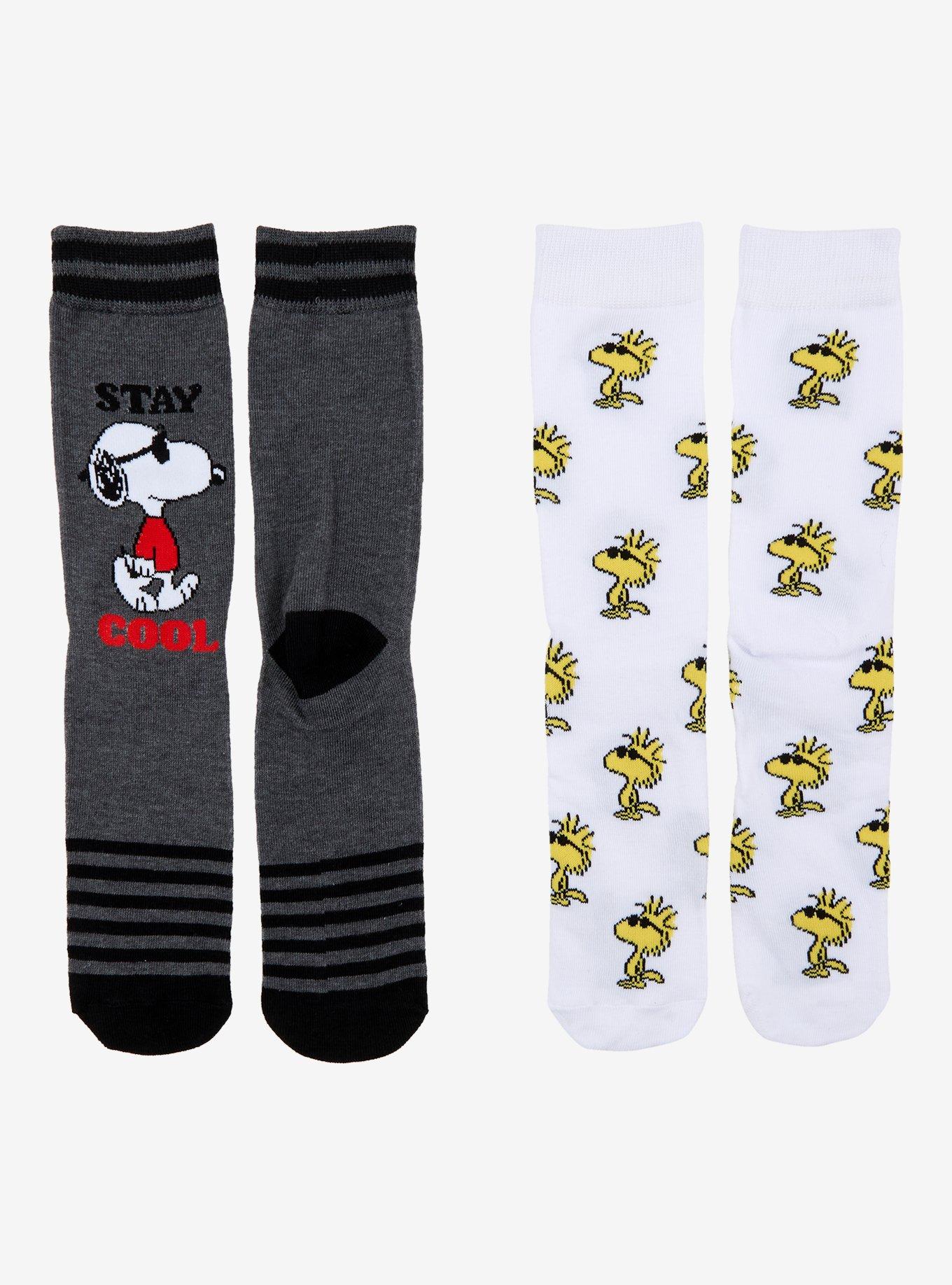 Peanuts Snoopy & Woodstock Crew Socks 2 Pair, , hi-res