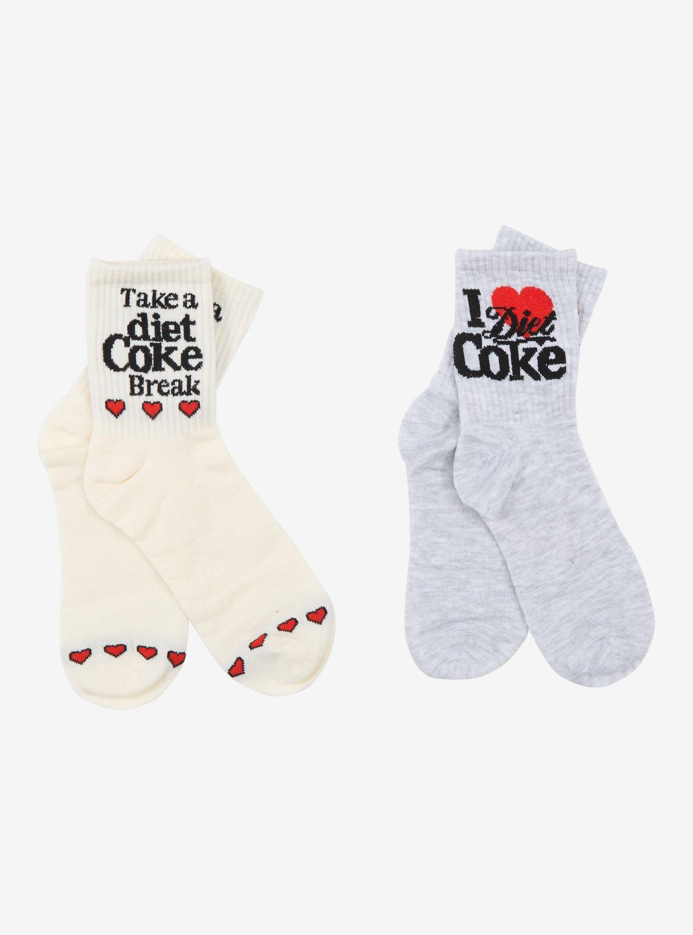 Coca-Cola Diet Coke Love Crew Socks 2 Pair, , hi-res