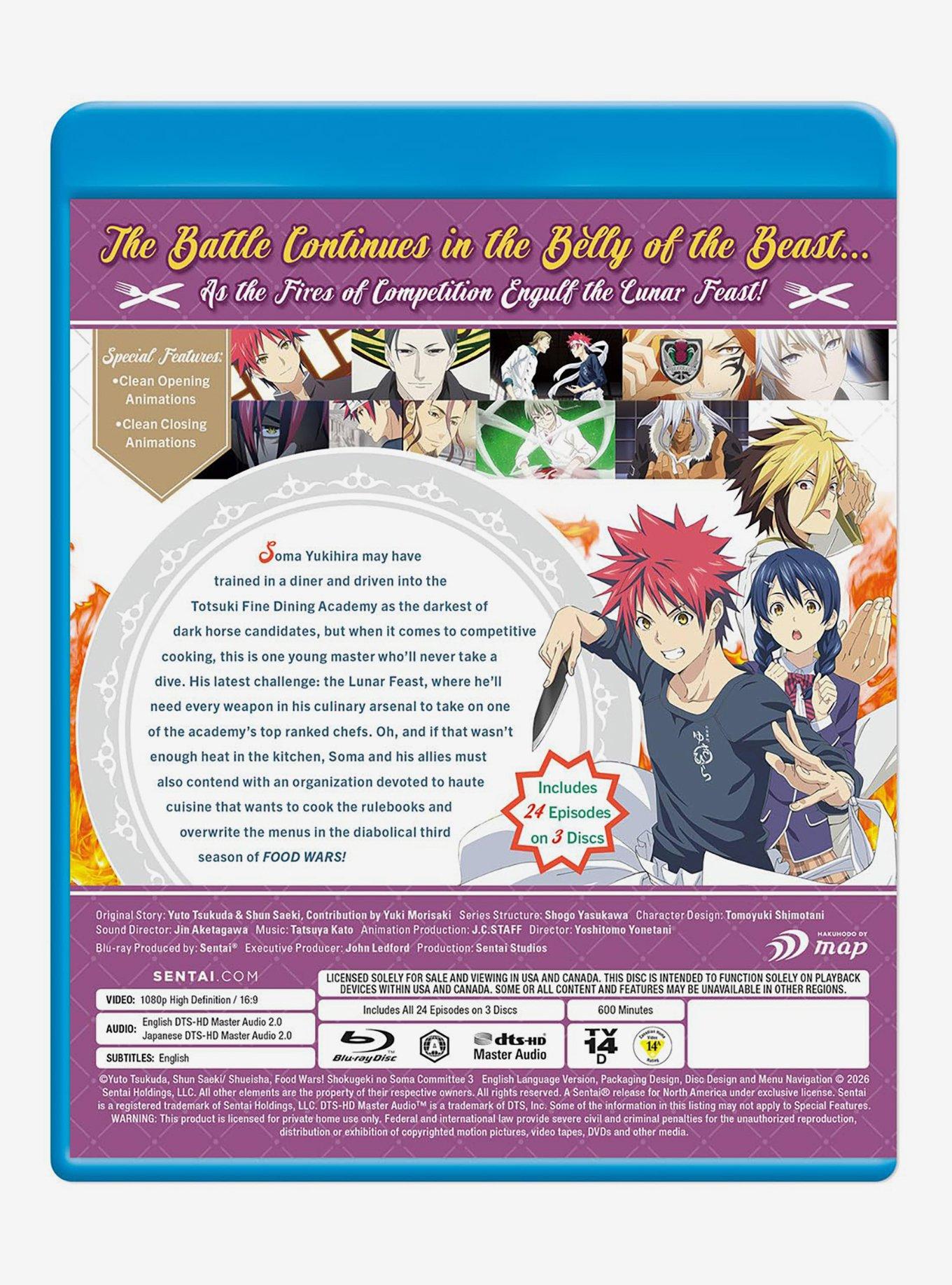 Food Wars: The Third Plate Complete Collection Blu-Ray