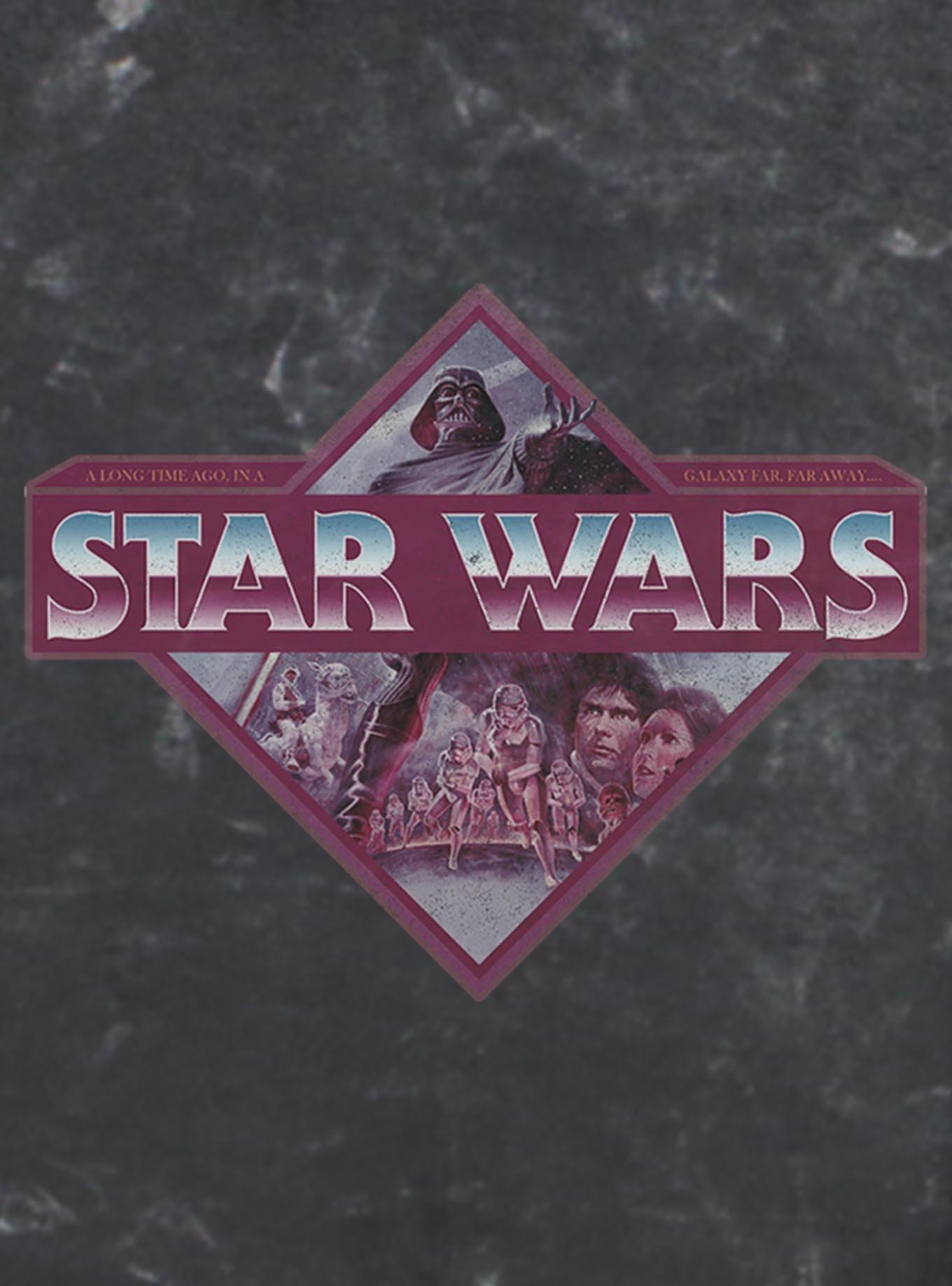Star Wars Collage Girls Mineral Wash Crop T-Shirt, , hi-res