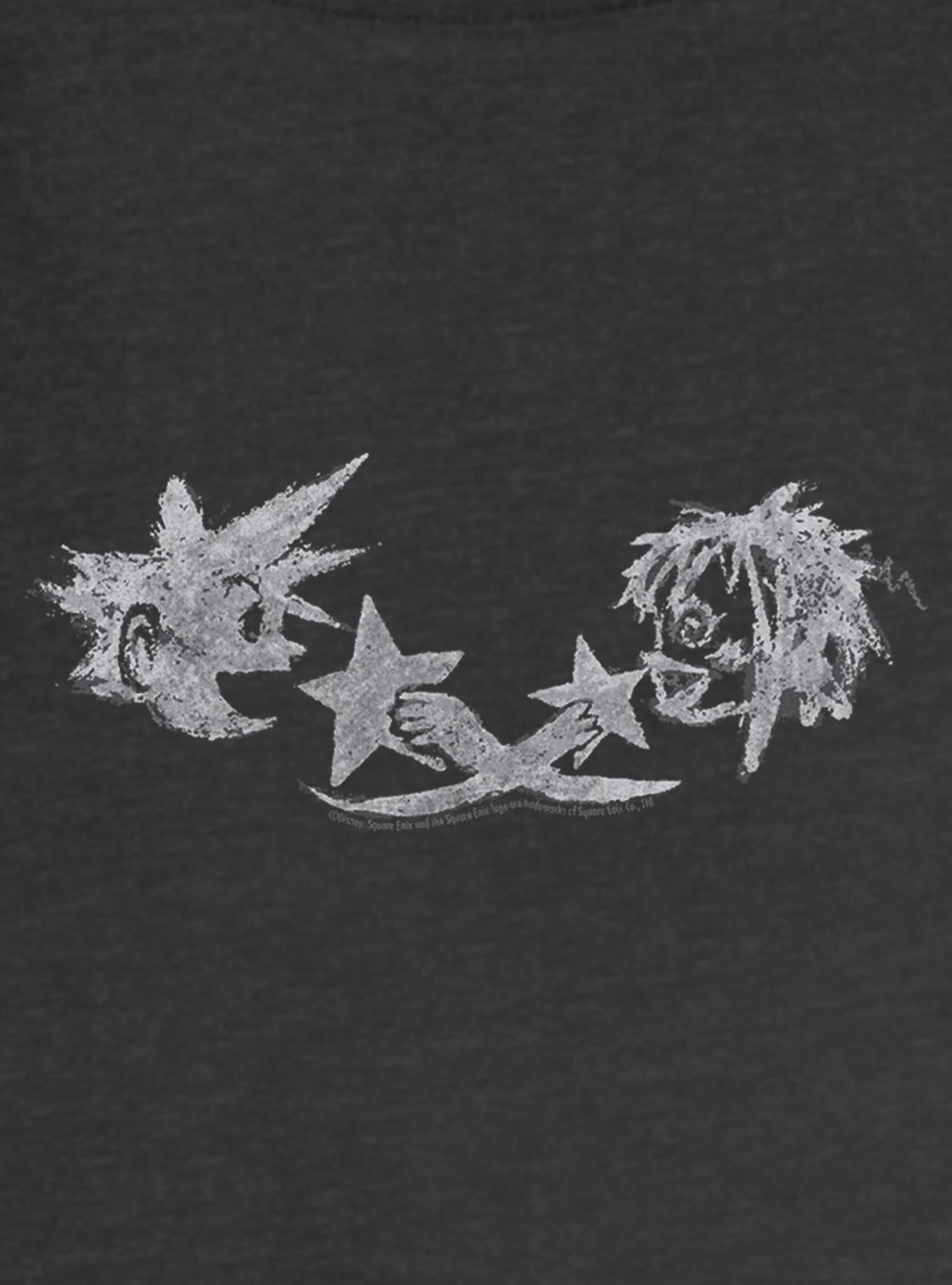 Disney Kingdom Hearts Sora & Kairi Chalk Drawing Girls Slouchy Sweatshirt, , hi-res