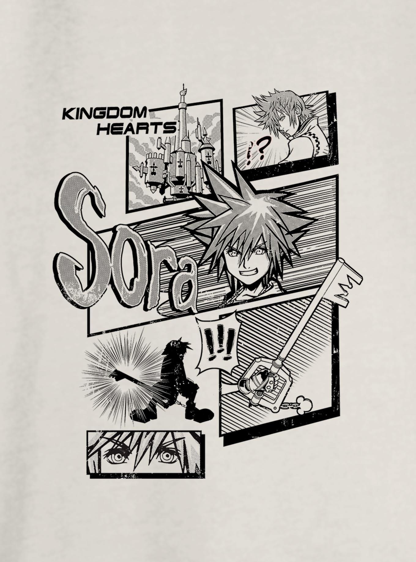 Disney Kingdom Hearts Sora Key Pages Girls Slouchy Sweatshirt, , hi-res