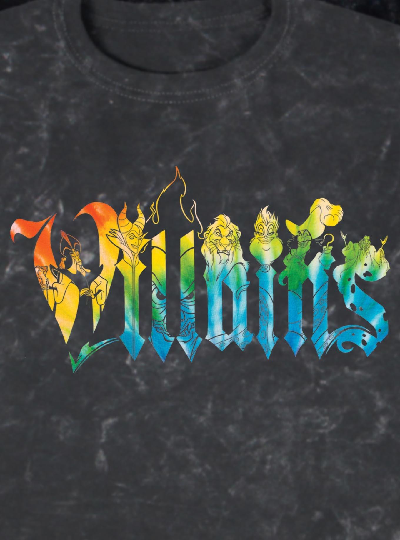 Disney Villains Character Letter Mineral Wash T-Shirt, , hi-res