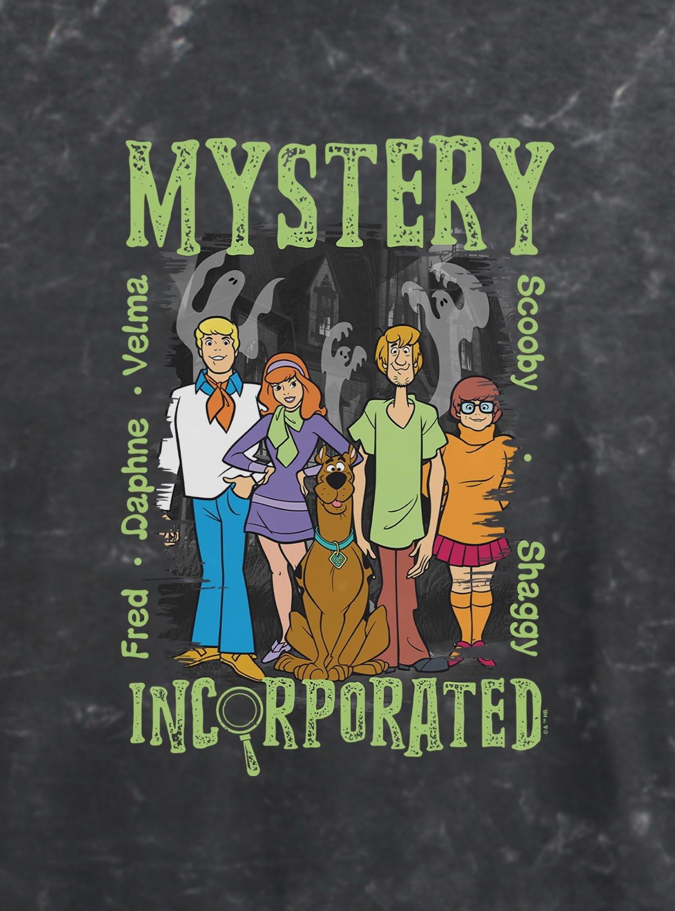 Scooby-Doo Mystery Inc Crew Girls Mineral Wash Crop T-Shirt, , hi-res