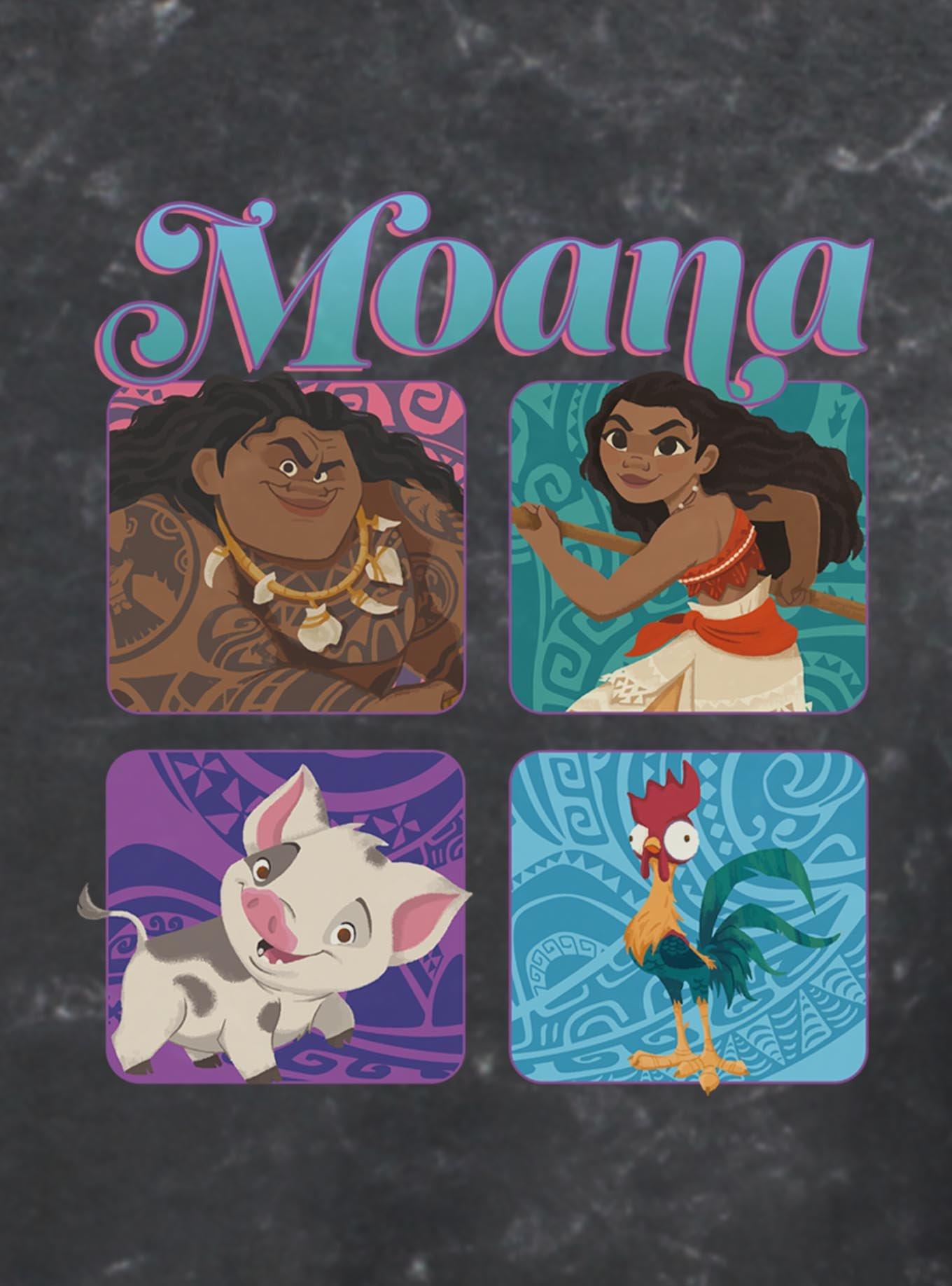 Disney Moana Boxed Up Characters Girls Mineral Wash Crop T-Shirt, , hi-res