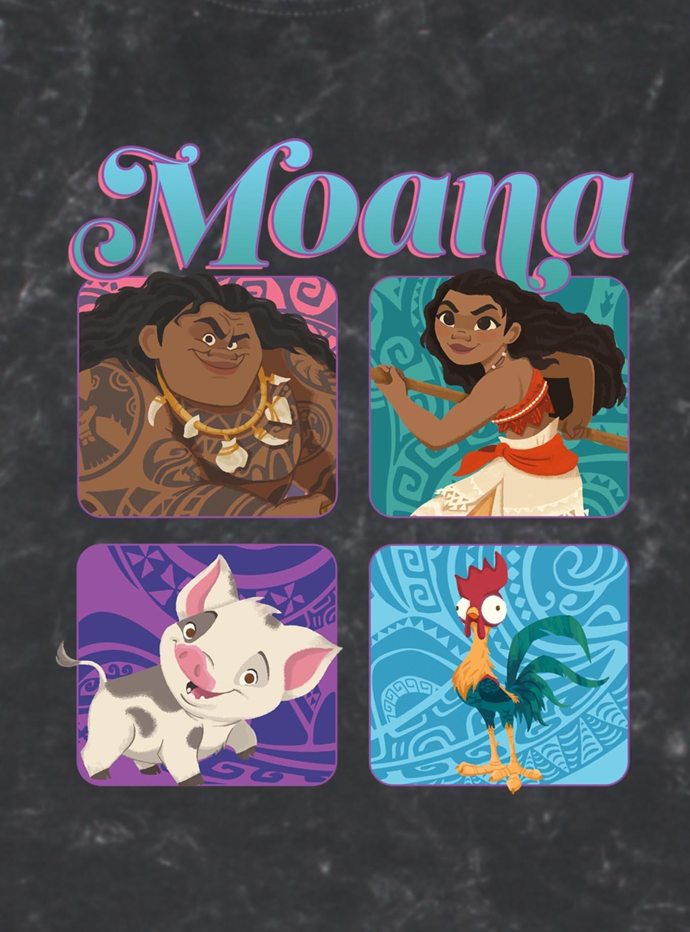 Disney Moana Boxed Up Characters Mineral Wash T-Shirt, , hi-res