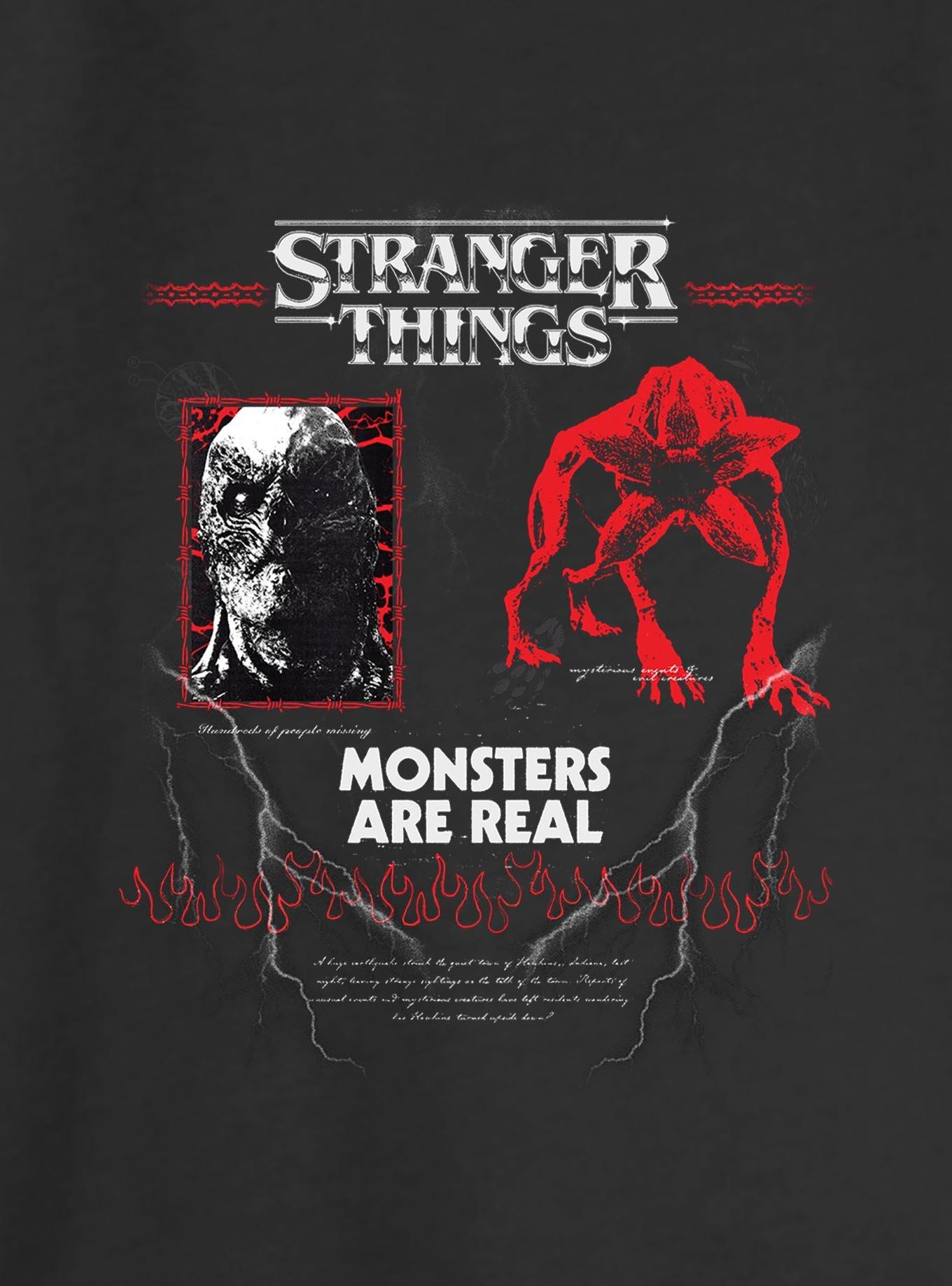Stranger Things Monsters Are Real Girls Slouchy Sweatshirt, , hi-res