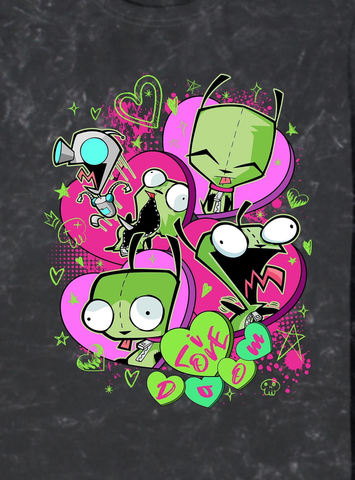 Invader ZIM I Love Doom Gir Mineral Wash T-Shirt, , hi-res