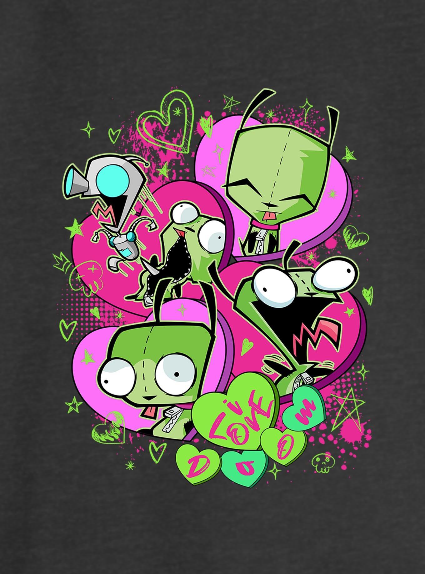 Invader ZIM I Love Doom Gir Girls Slouchy Sweatshirt, , hi-res