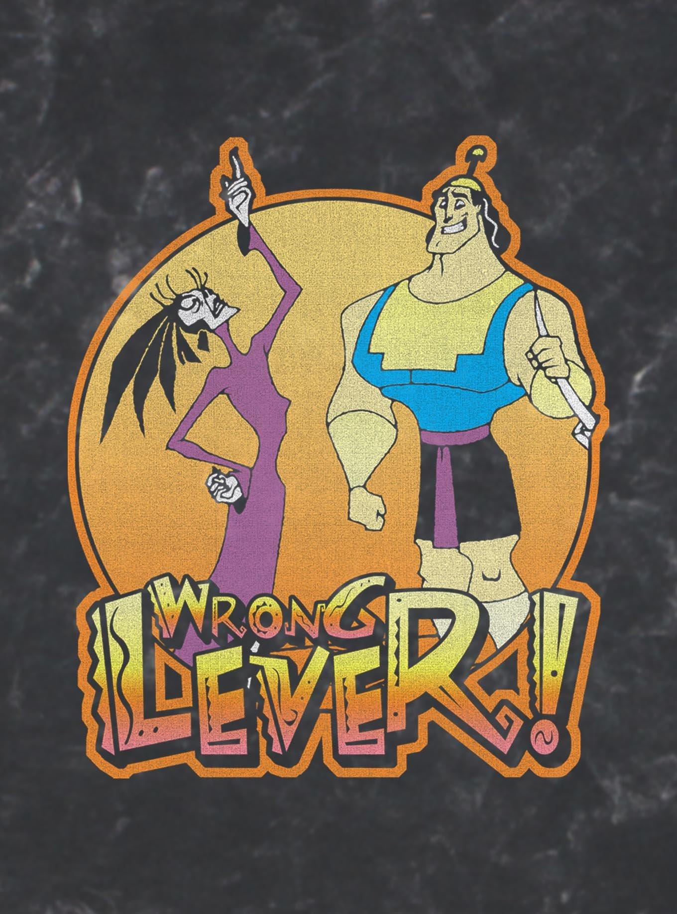 Disney The Emperor's New Groove Wrong Lever Mineral Wash T-Shirt, , hi-res