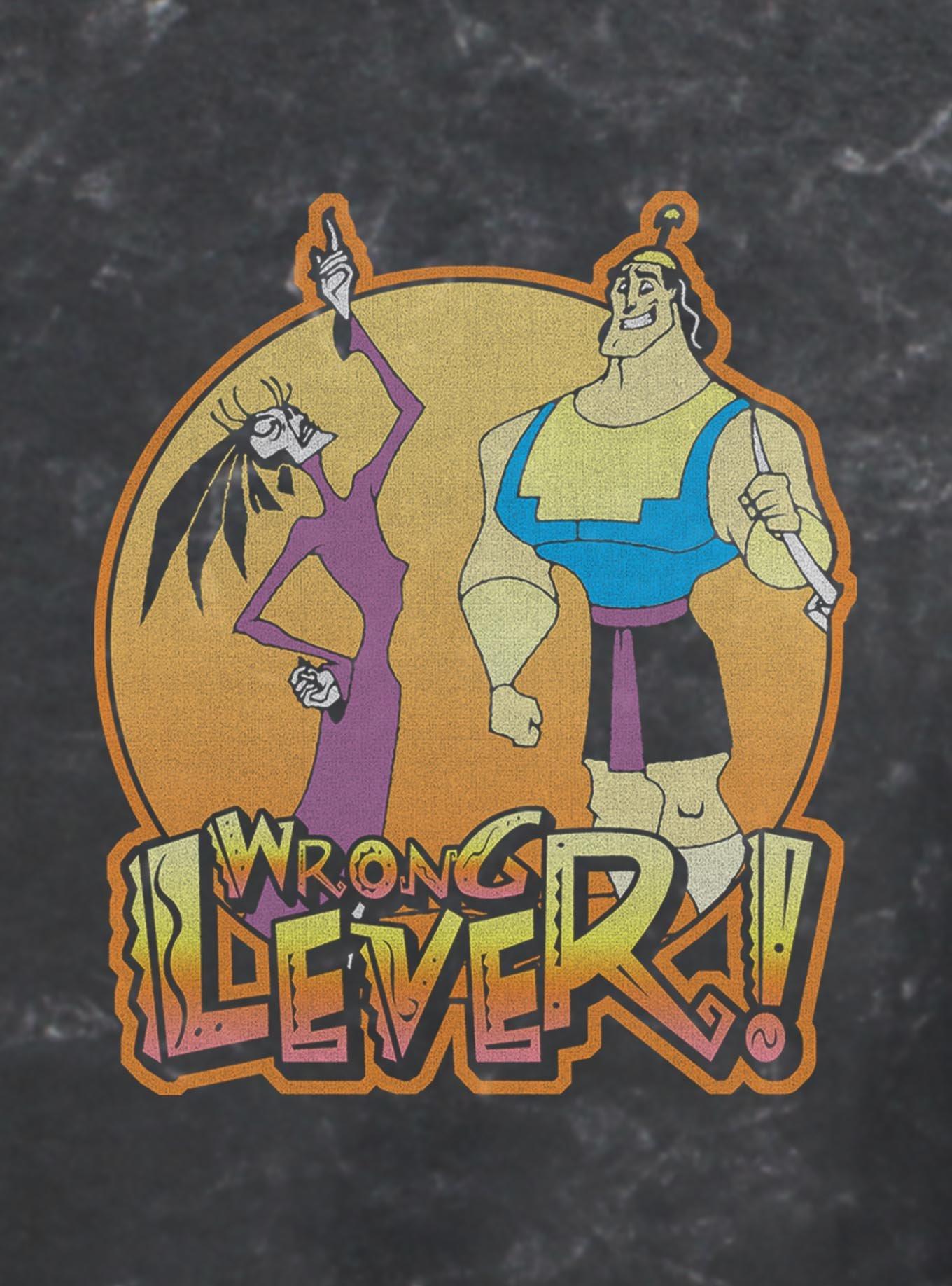 Disney The Emperor's New Groove Wrong Lever Girls Mineral Wash Crop T-Shirt, , hi-res