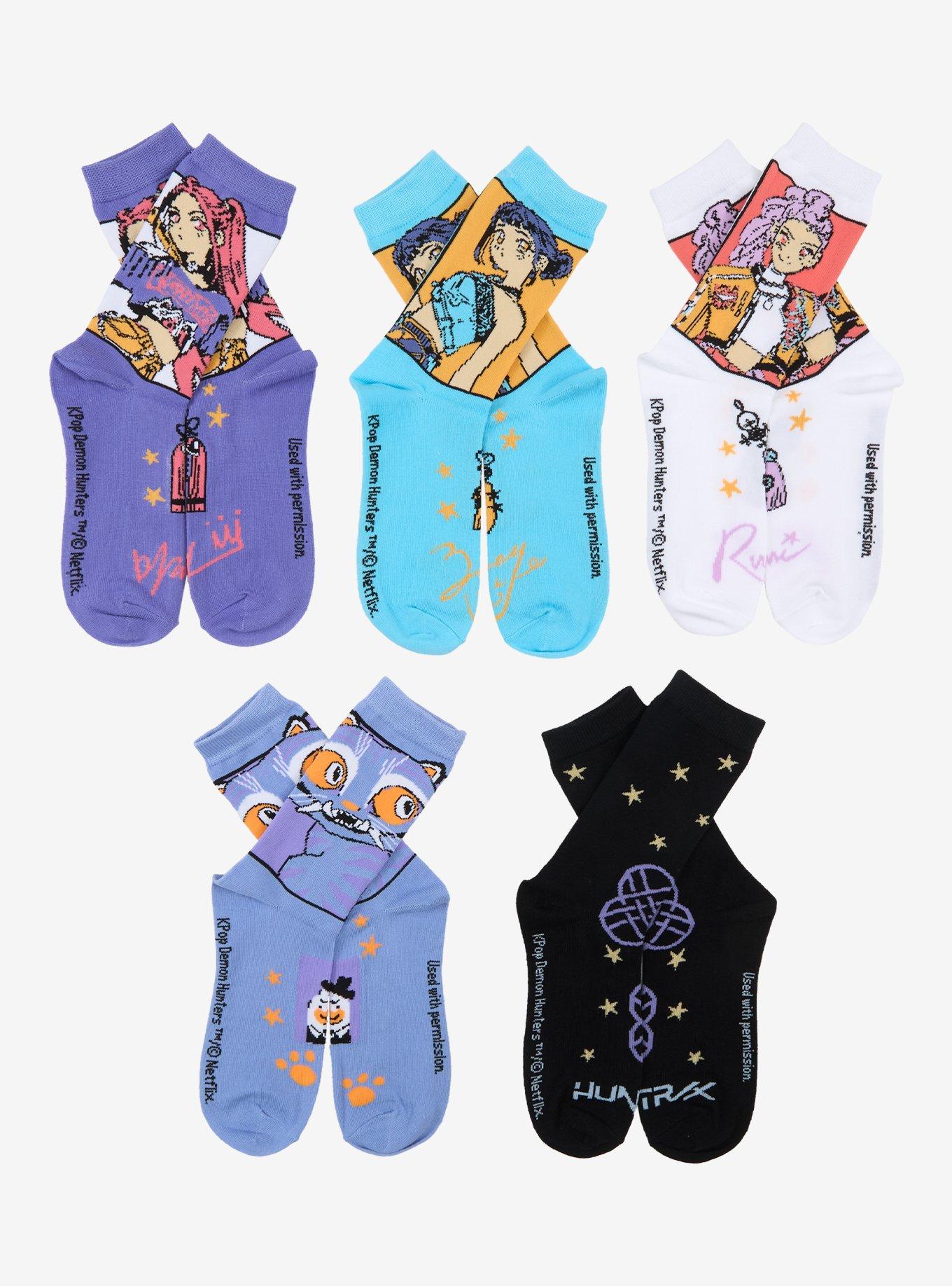 KPop Demon Hunters HUNTR/X Crew Socks 5 Pair, , hi-res
