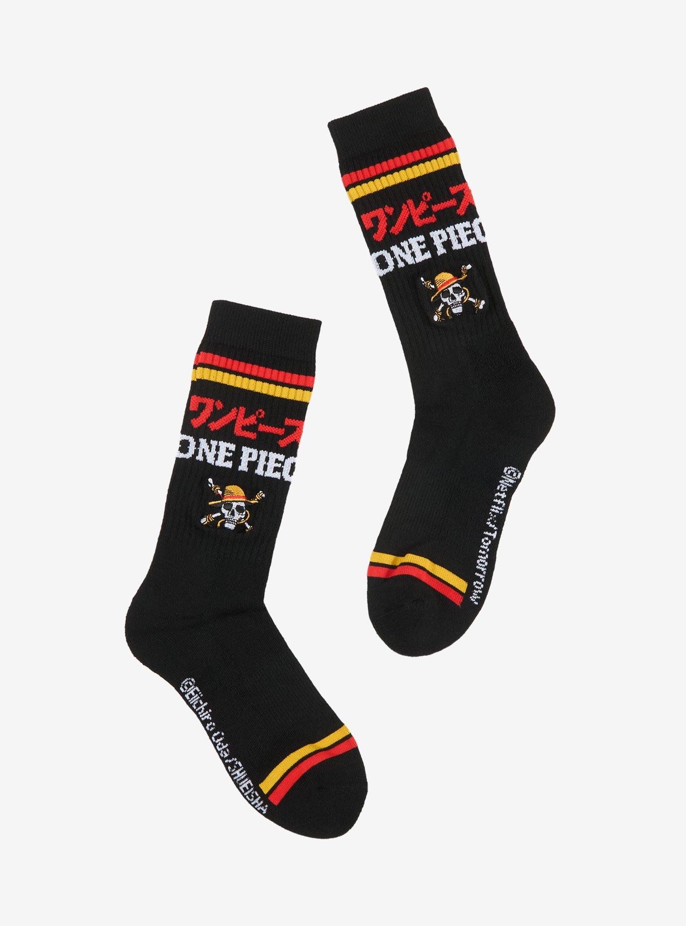 One Piece Jolly Roger Varsity Crew Socks, , hi-res
