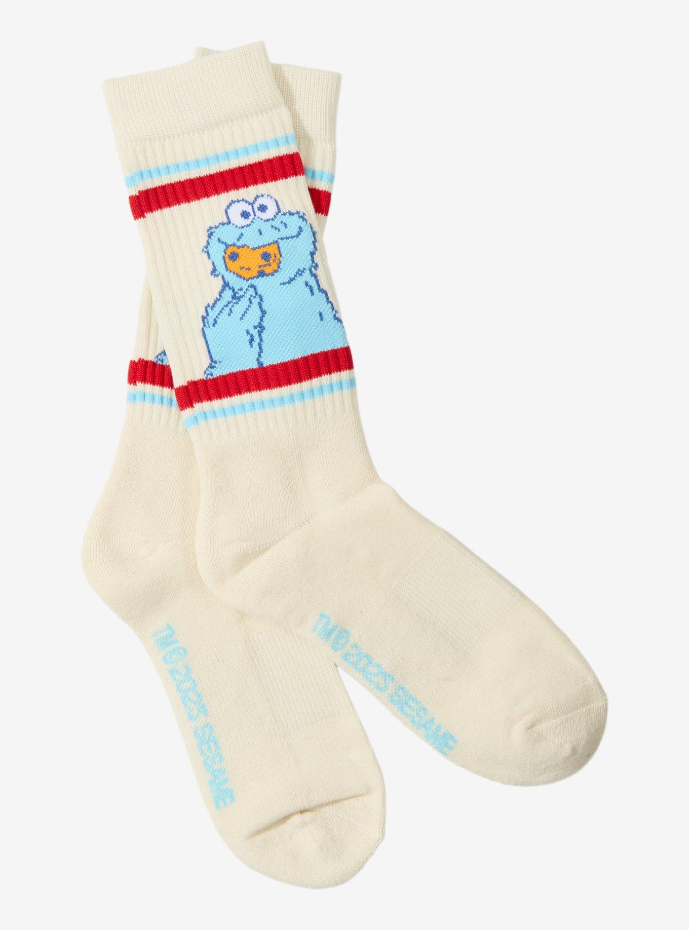 Sesame Street Cookie Monster Varsity Crew Socks, , hi-res
