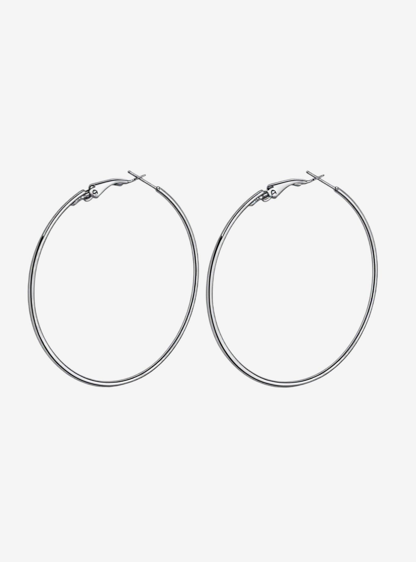 Social Collision Oversized Hoop Earrings, , alternate - view 3