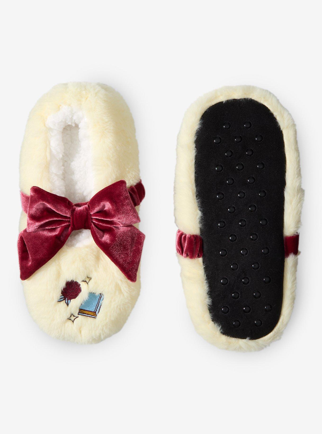 Disney Beauty and The Beast Belle Icons Fuzzy Slipper Socks - BoxLunch Exclusive