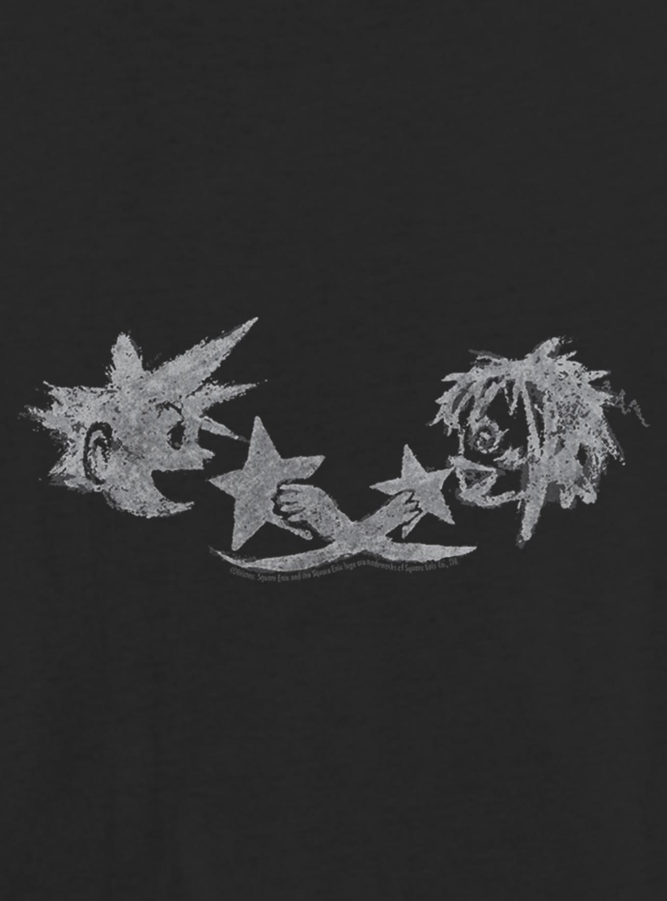 Disney Kingdom Hearts Sora & Kairi Chalk Drawing Girls Skimmer T-Shirt, , hi-res