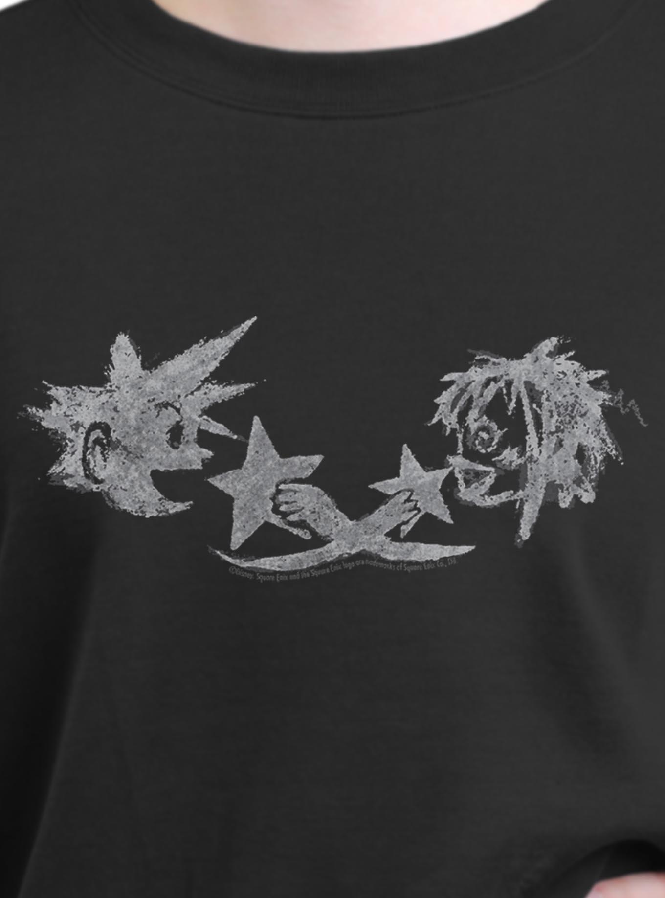Disney Kingdom Hearts Sora & Kairi Chalk Drawing Girls Oversized Sweatshirt, , hi-res