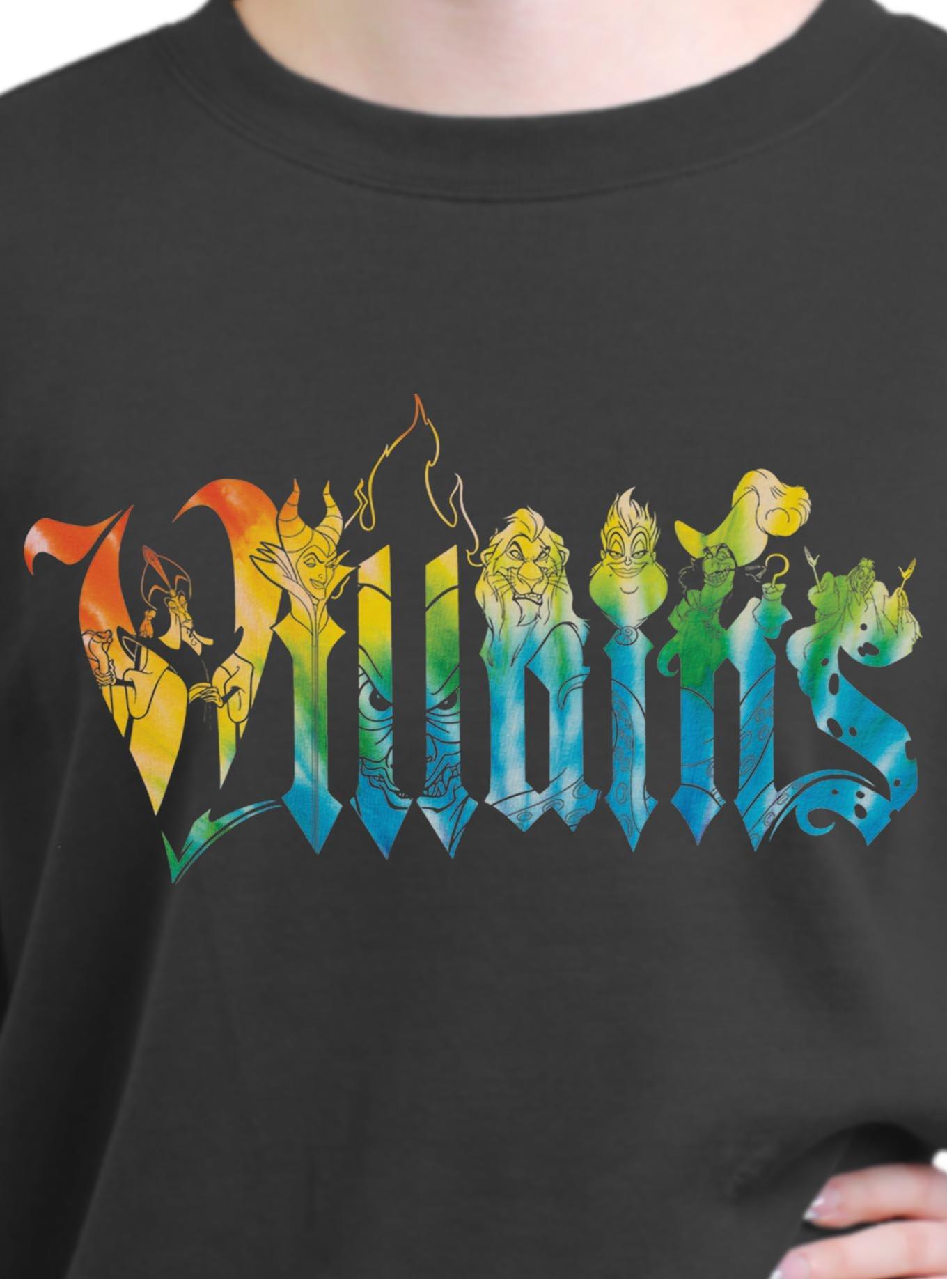 Disney Villains Character Letter Girls Oversized Sweatshirt, , hi-res