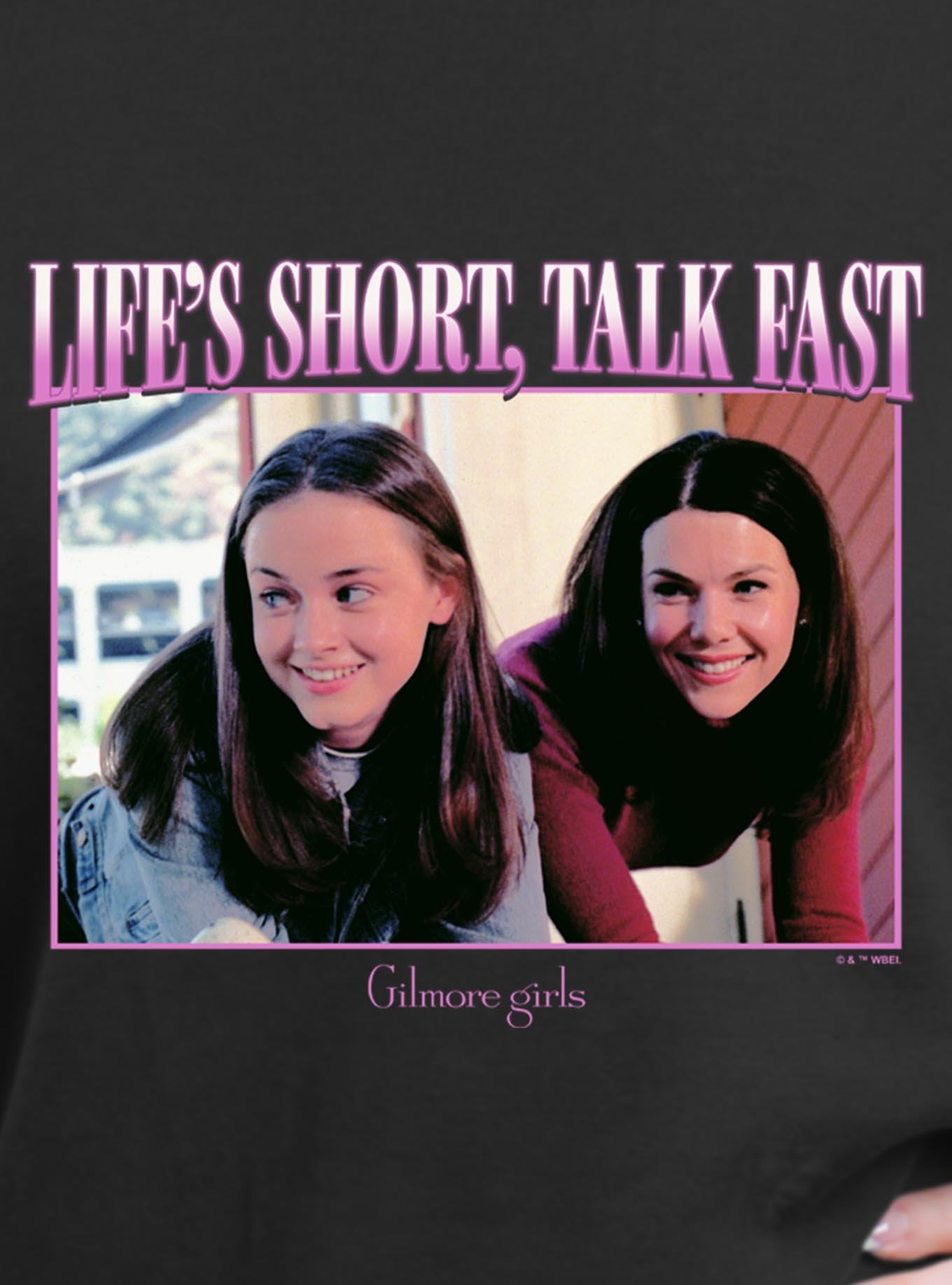 Gilmore Girls Life's Short, Talk Fast Girls Oversized Sweatshirt, , hi-res