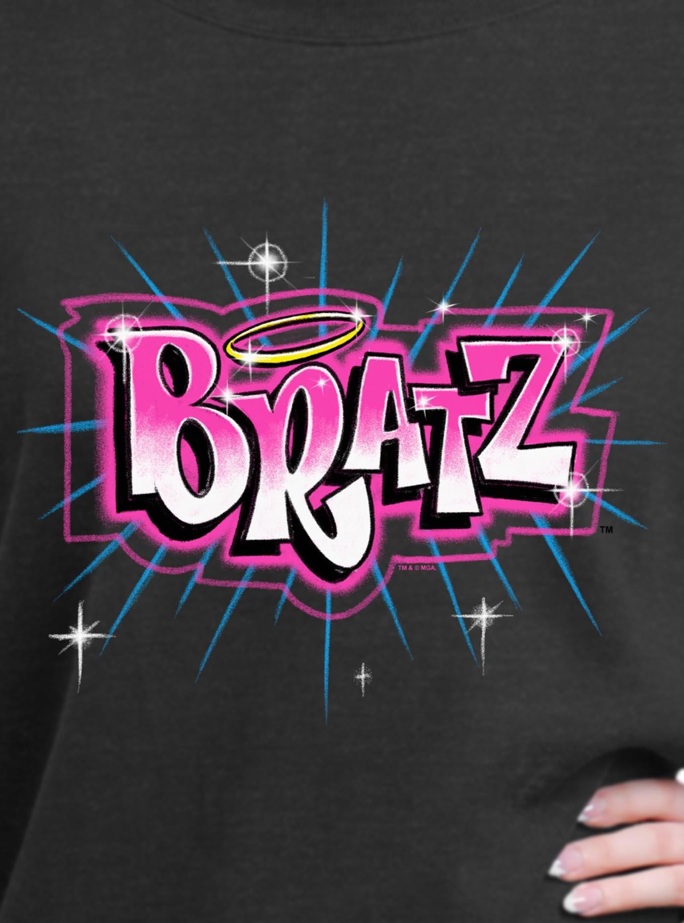 Bratz Logo Spray Paint Girls Oversized Sweatshirt, , hi-res
