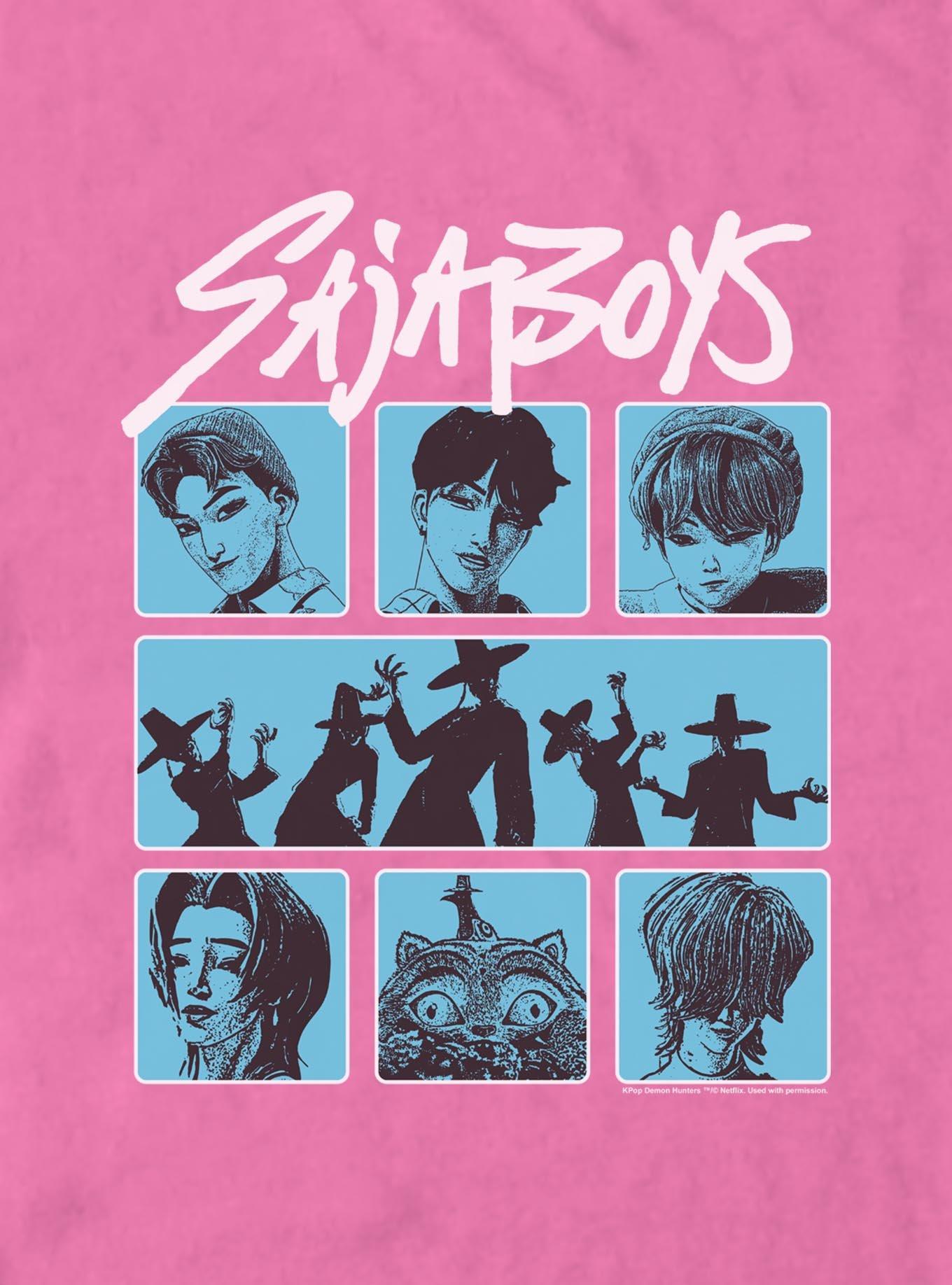 KPop Demon Hunters Saja Boys Demon Group Garment Dye T-Shirt, , hi-res