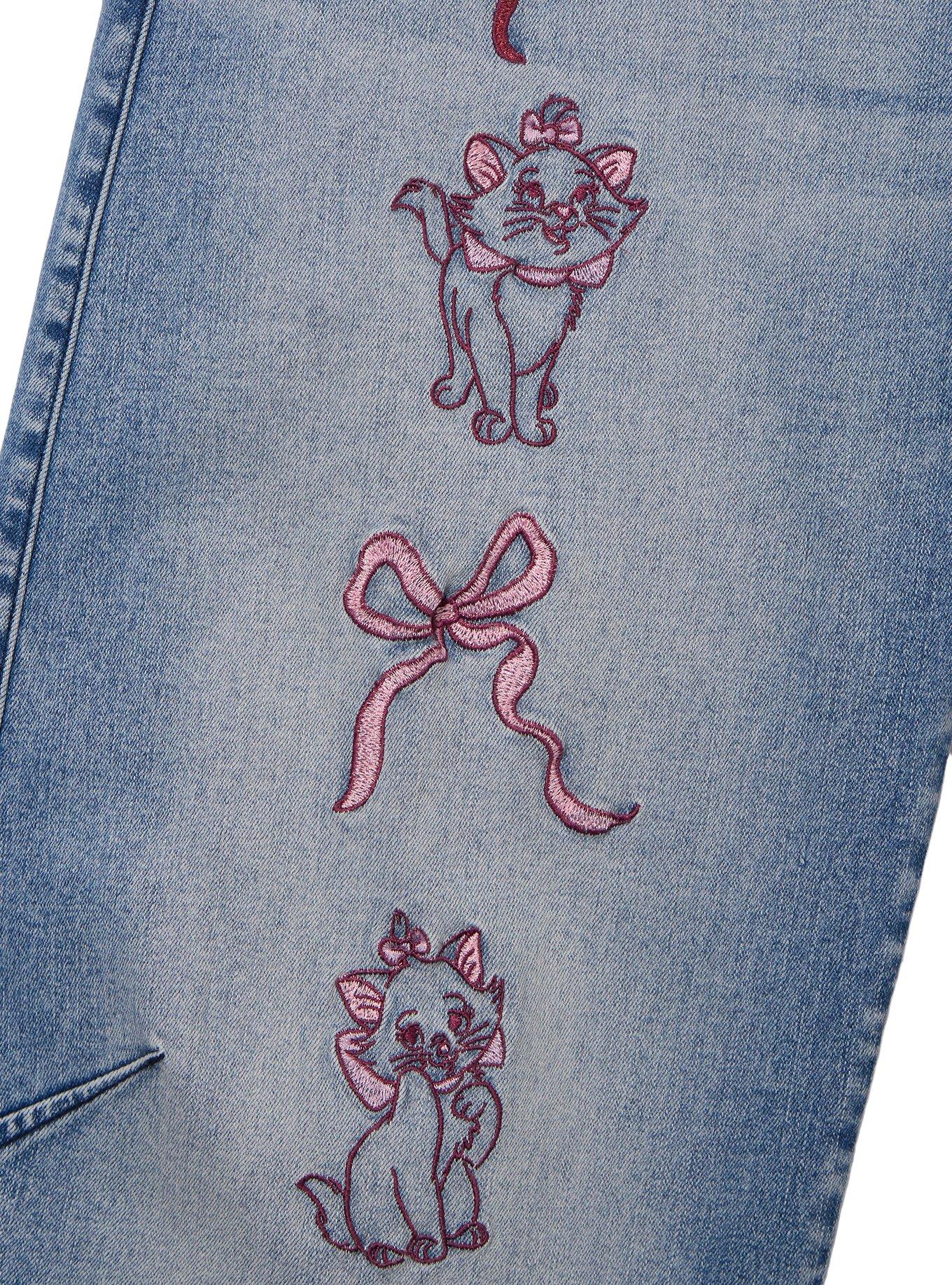 Disney The Aristocats Marie Women's Barrel Jeans - BoxLunch Exclusive, PINK, alternate - view 3