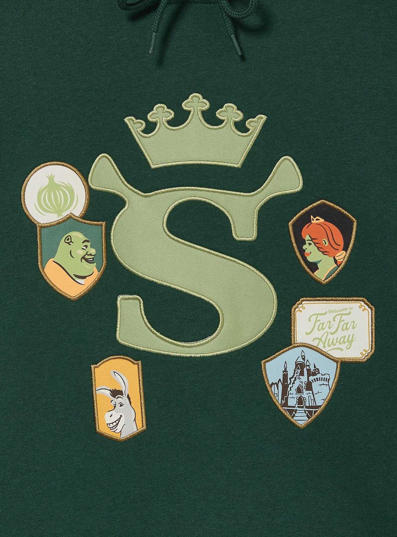 DreamWorks Shrek Badges Hoodie - BoxLunch Exclusive, GREEN, alternate - view 3