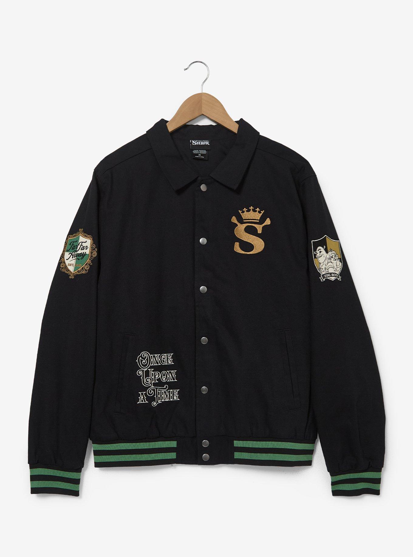 DreamWorks Shrek Far Far Away Bomber Jacket - BoxLunch Exclusive, BLACK, alternate - view 3